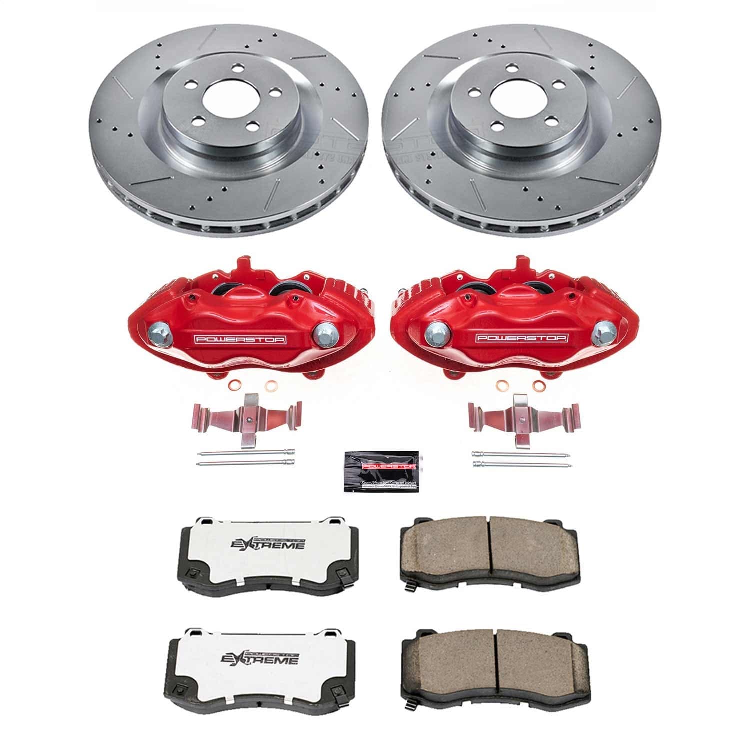 Power Stop - KC4695-26 - Front - Disc Brake Pad/Caliper and Rotor Kit image 1