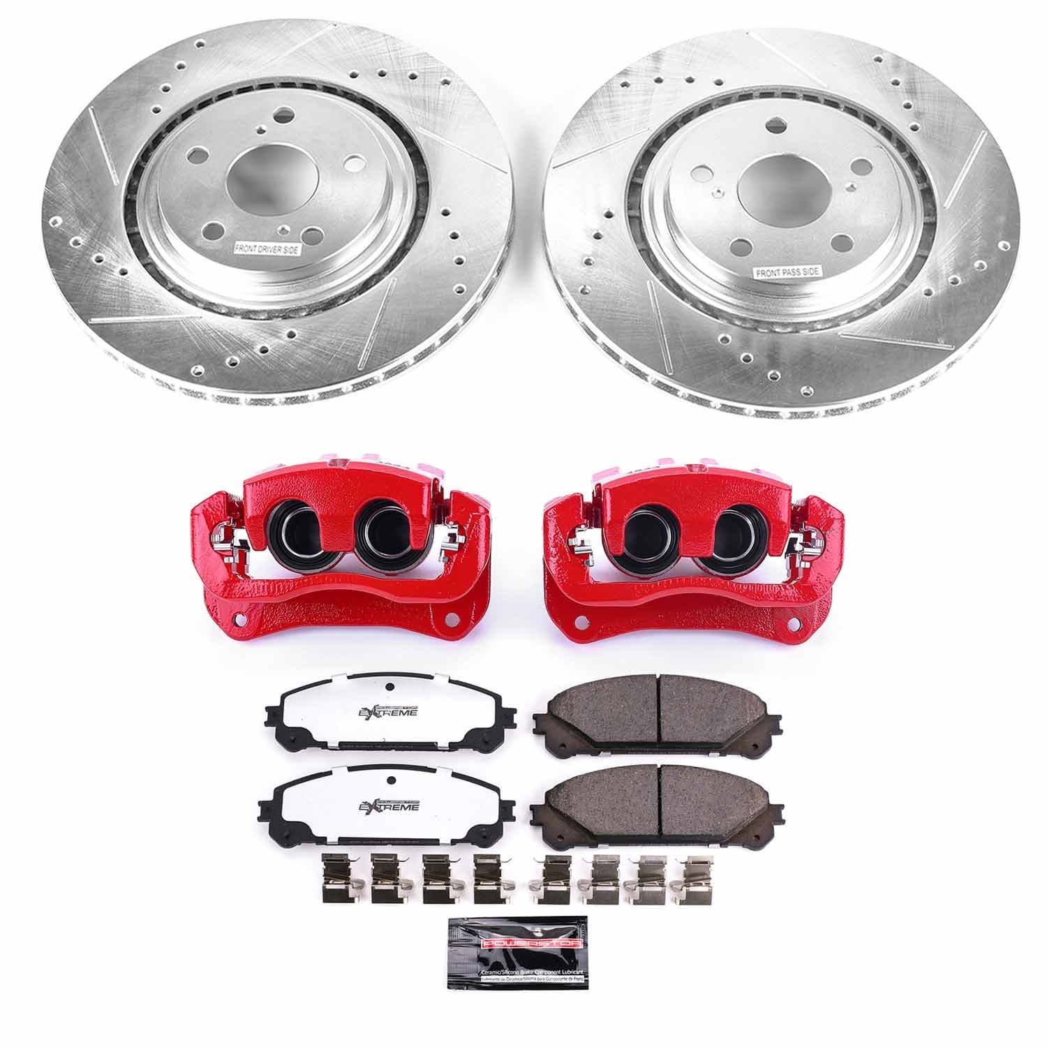 Power Stop - KC4713-36 - Front - Disc Brake Pad/Caliper and Rotor Kit image 1