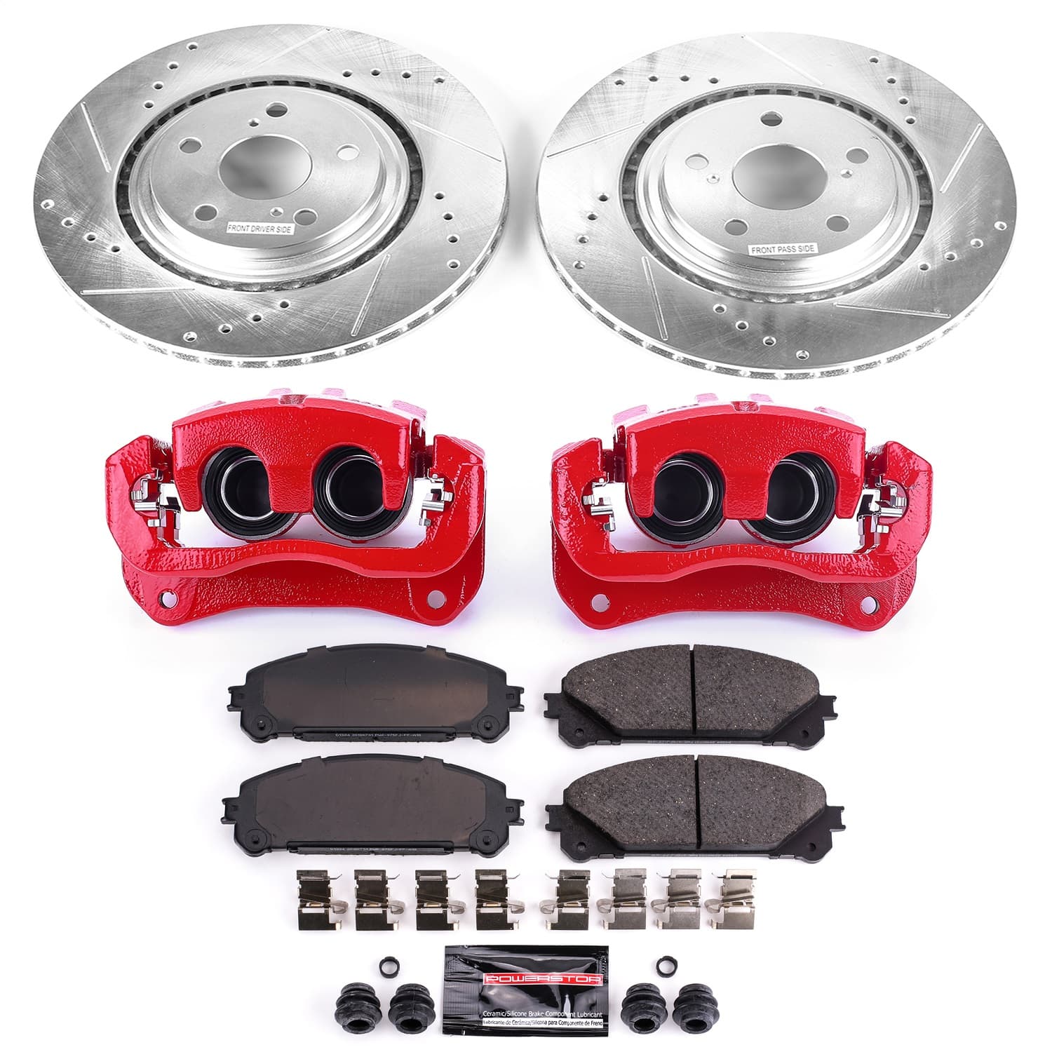 Power Stop - KC4713 - Front - Disc Brake Pad/Caliper and Rotor Kit image 1
