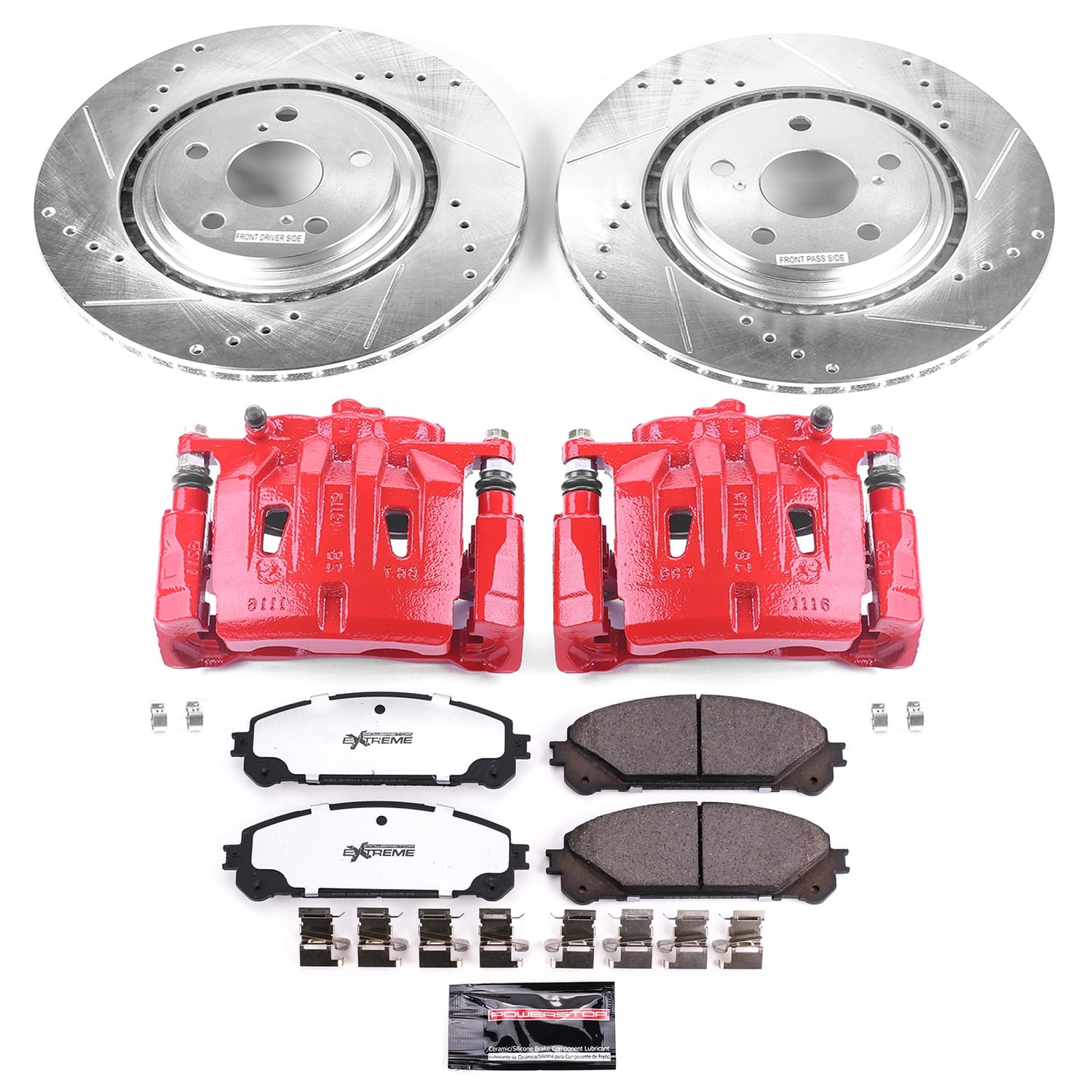 Power Stop - KC4713A-36 - Front - Disc Brake Pad/Caliper and Rotor Kit image 1