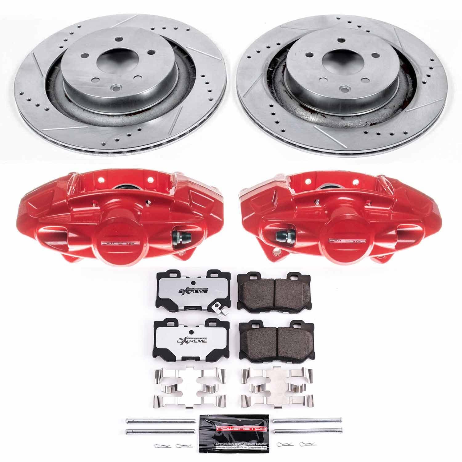 Power Stop - KC4732-26 - Rear - Disc Brake Pad/Caliper and Rotor Kit image 1