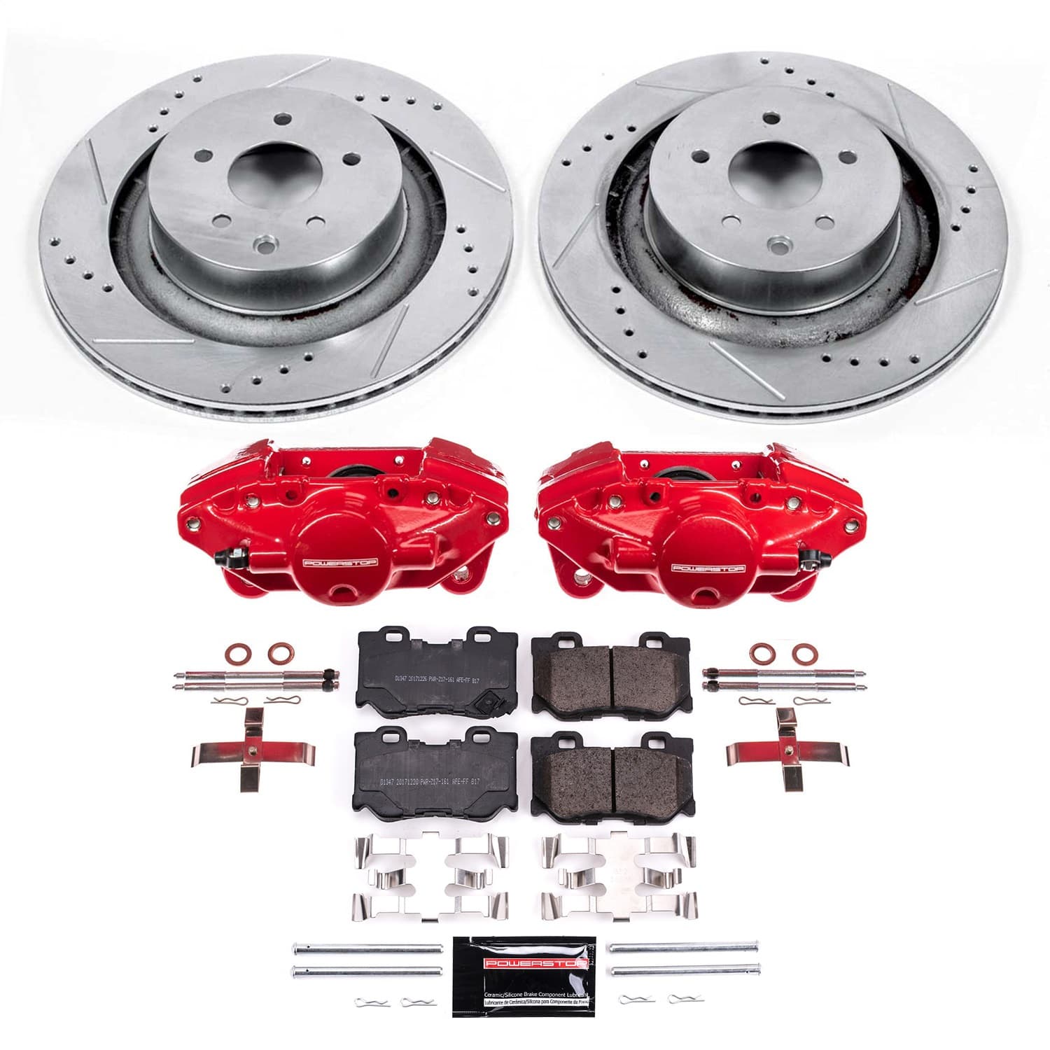 Power Stop - KC4732A - Rear - Disc Brake Pad/Caliper and Rotor Kit image 1