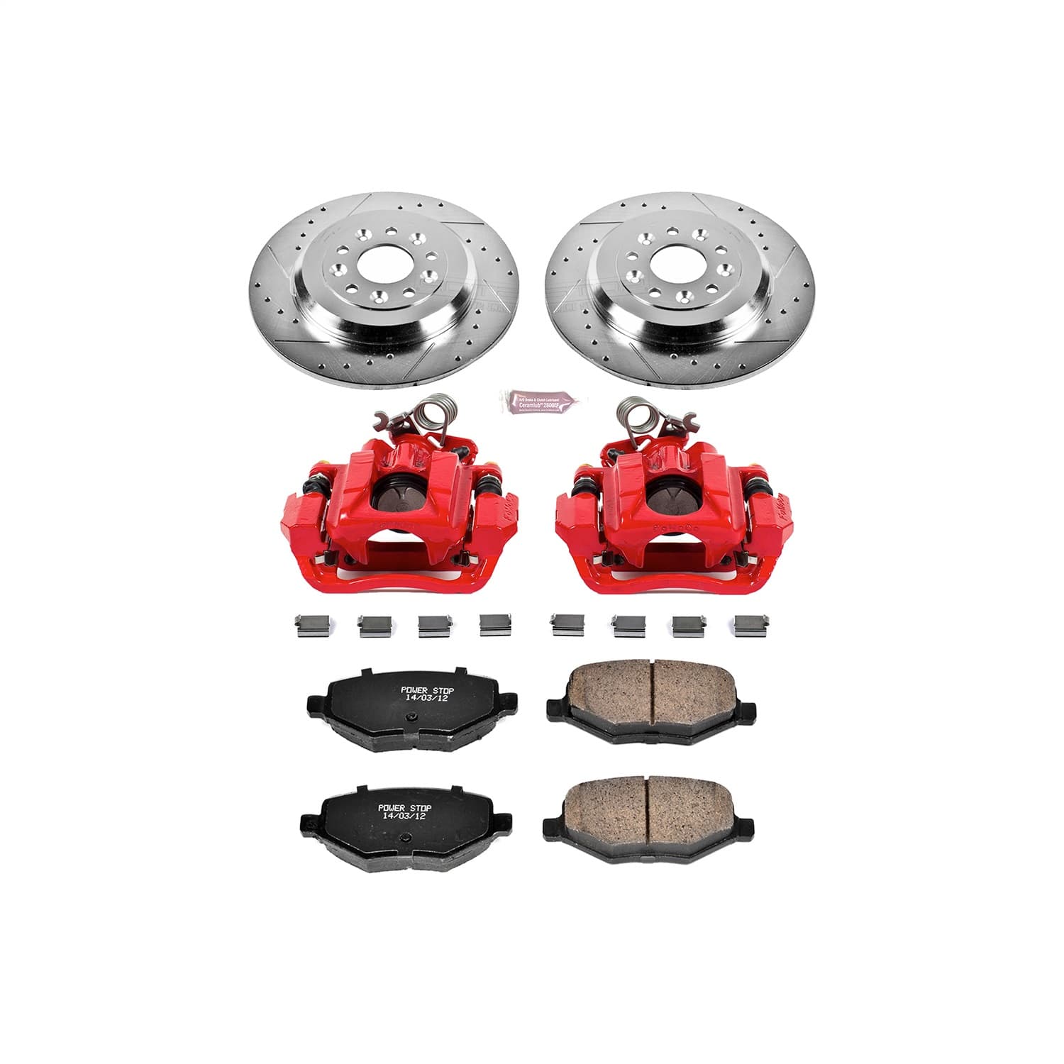 Power Stop - KC4744 - Rear - Disc Brake Pad/Caliper and Rotor Kit image 1