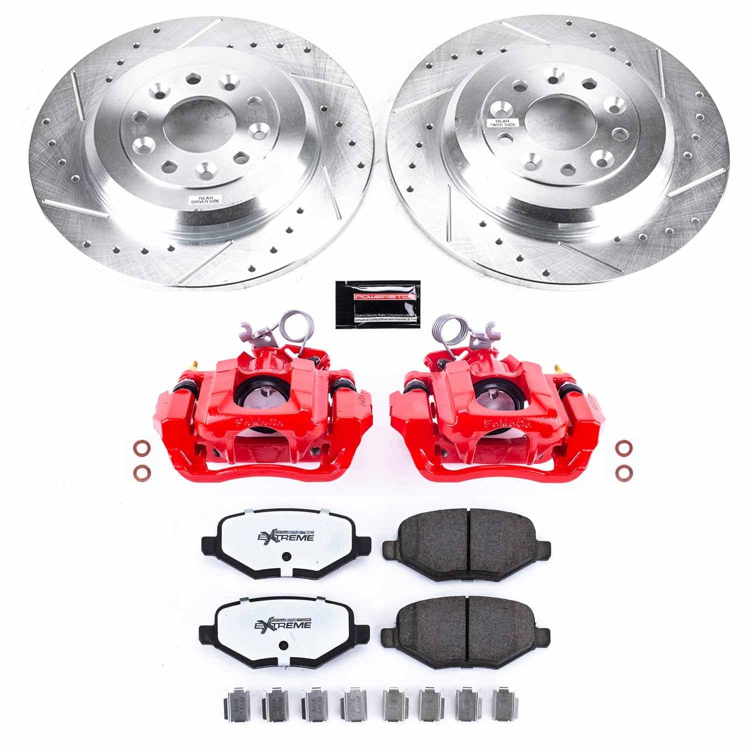 Power Stop - KC4744C-36 - Rear - Disc Brake Pad/Caliper and Rotor Kit image 1