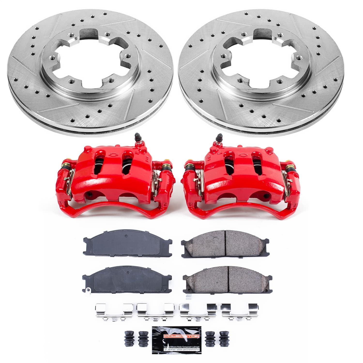 Power Stop - KC4837A - Front - Disc Brake Pad/Caliper and Rotor Kit image 1