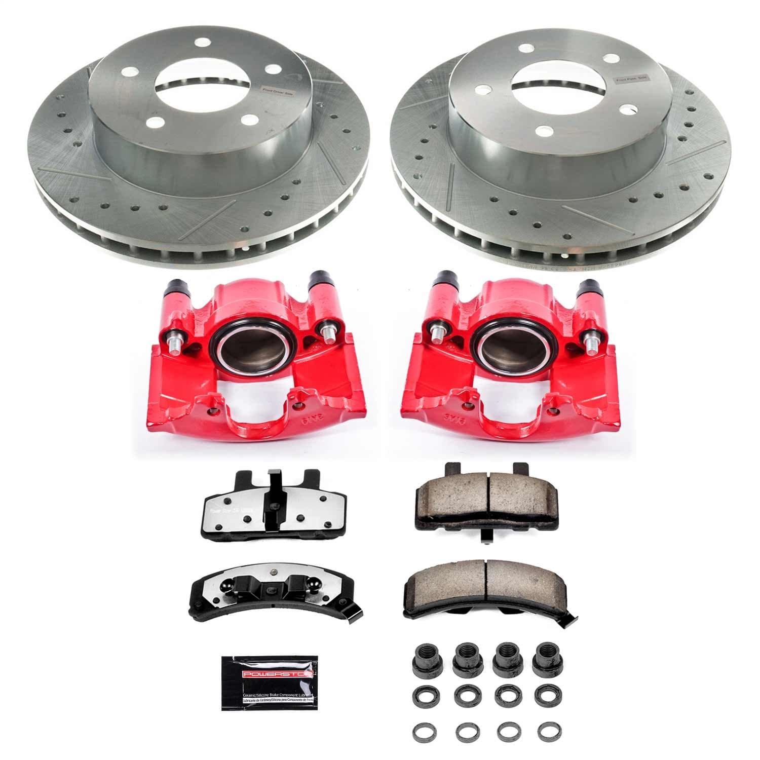 Power Stop - KC4873-36 - Front - Disc Brake Pad/Caliper and Rotor Kit image 1