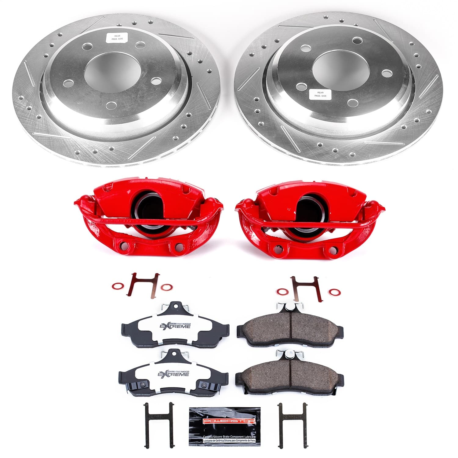 Power Stop - KC5064-26 - Rear - Disc Brake Pad/Caliper and Rotor Kit image 1