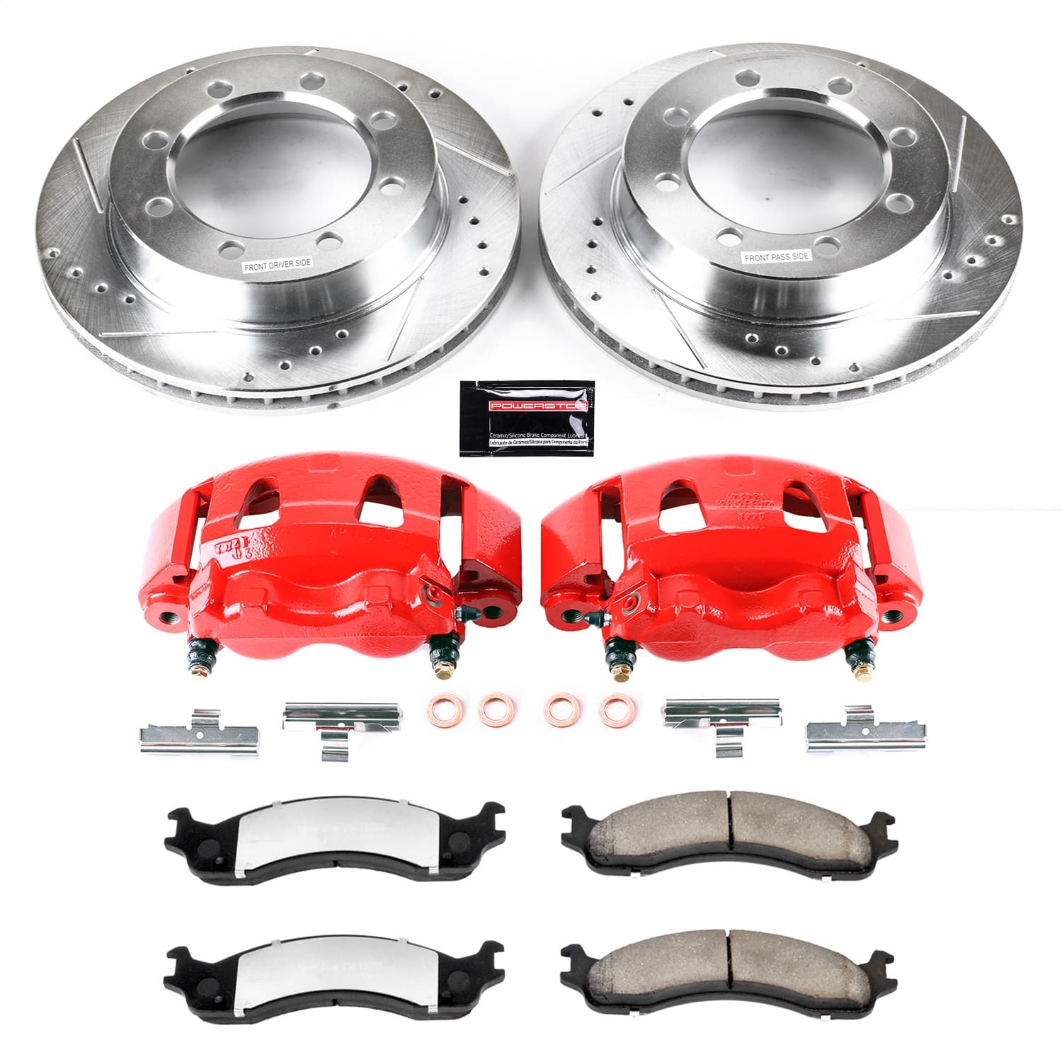 Power Stop - KC5089-36 - Front - Disc Brake Pad/Caliper and Rotor Kit image 1