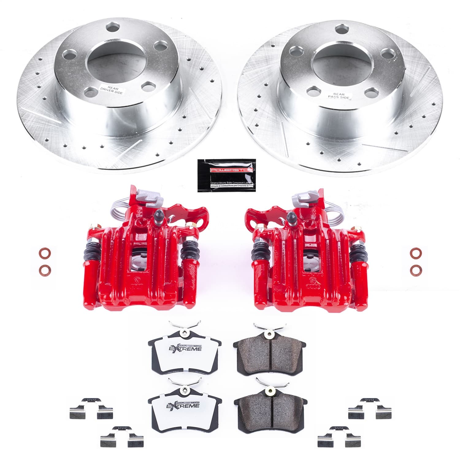 Power Stop - KC515-26 - Rear - Disc Brake Pad/Caliper and Rotor Kit image 1