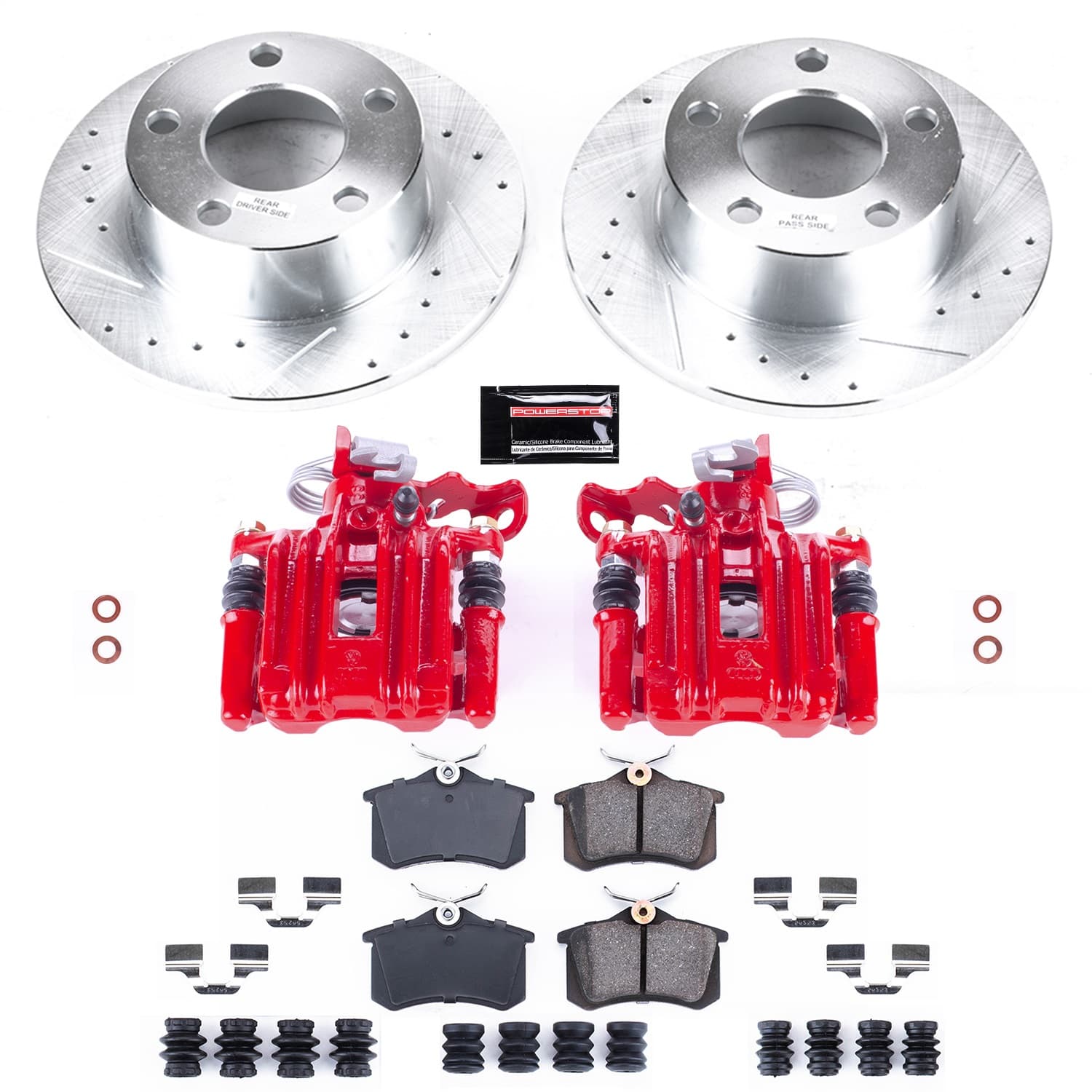 Power Stop - KC515 - Rear - Disc Brake Pad/Caliper and Rotor Kit image 1