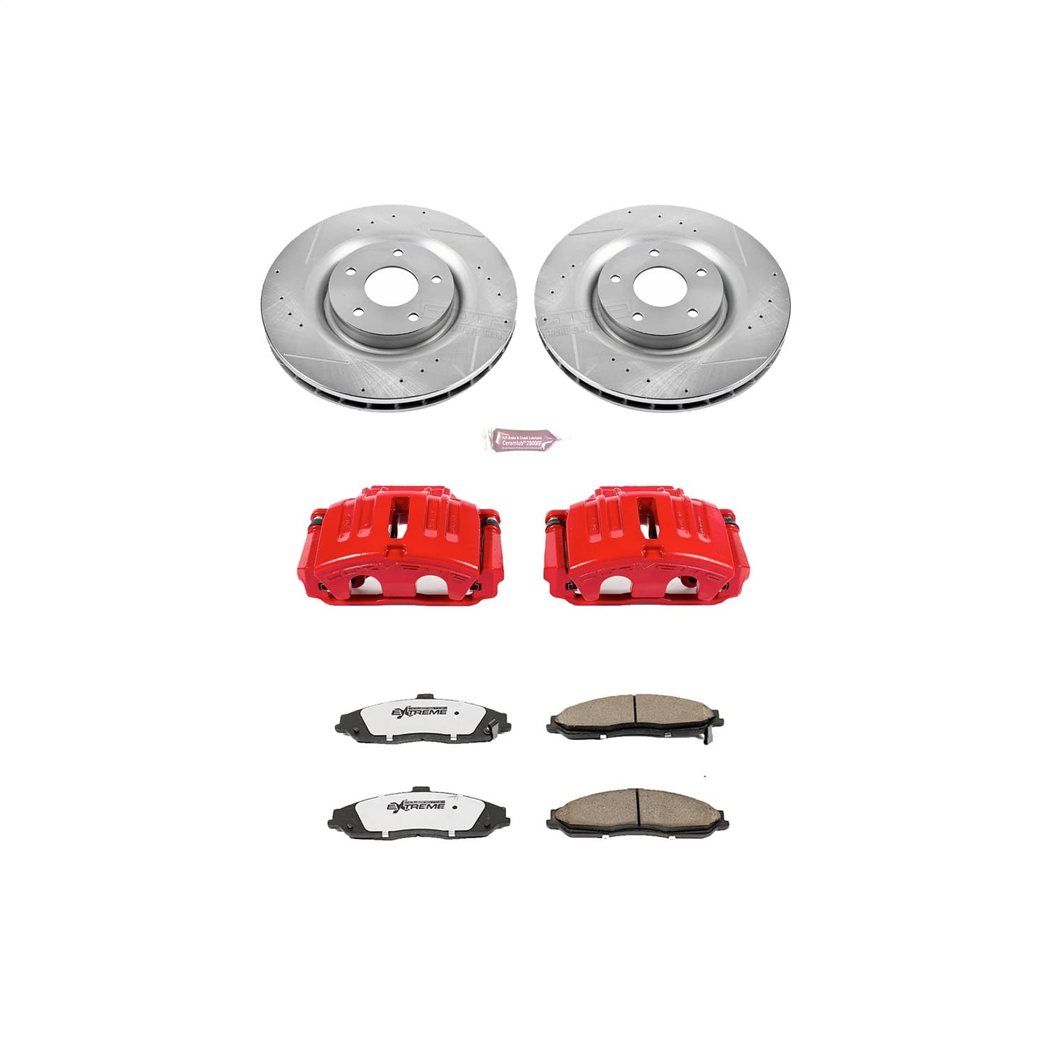 Power Stop - KC5158-26 - Front - Disc Brake Pad/Caliper and Rotor Kit image 1
