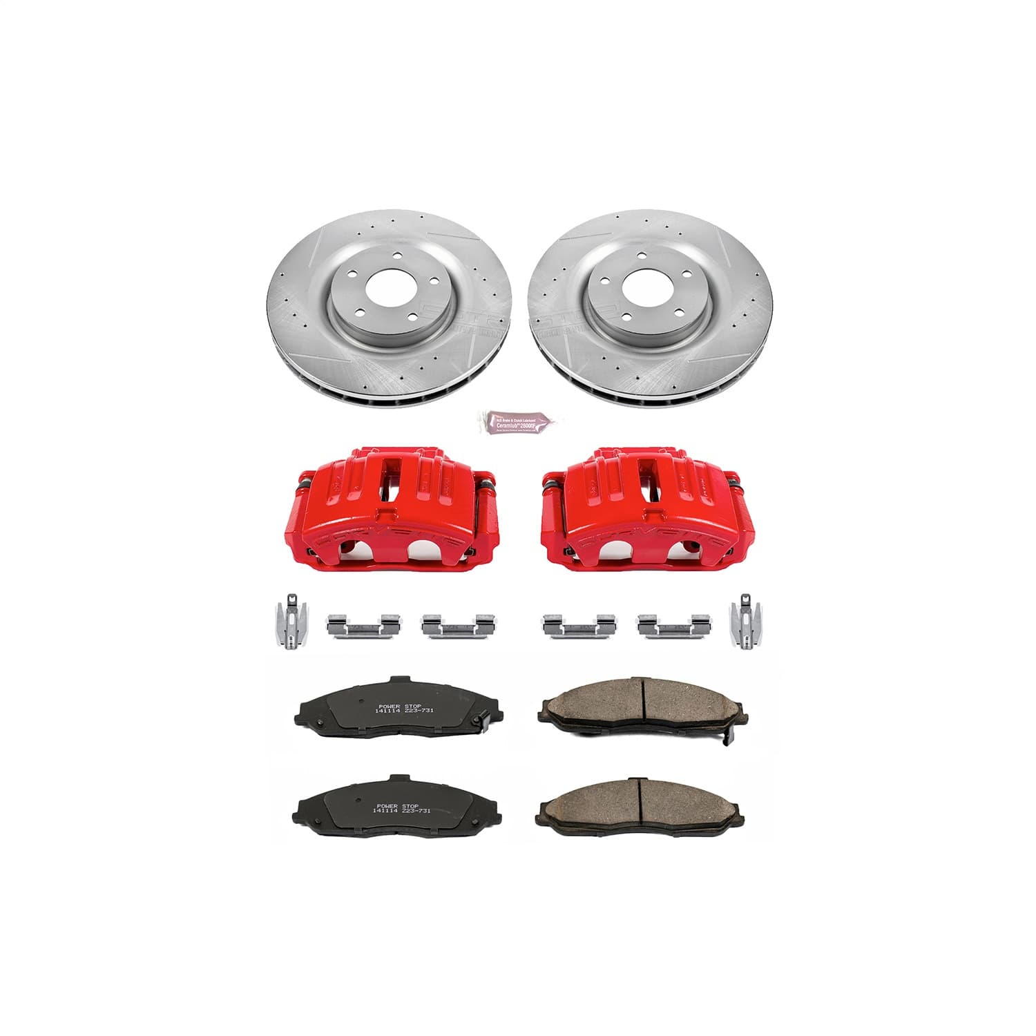 Power Stop - KC5158 - Front - Disc Brake Pad/Caliper and Rotor Kit image 1
