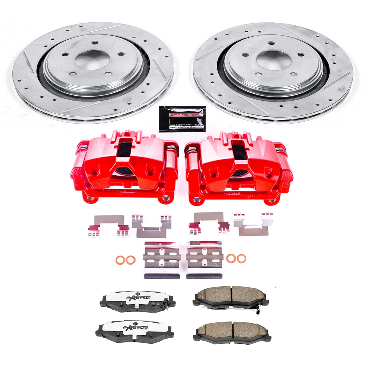 Power Stop - KC5159-26 - Rear - Disc Brake Pad/Caliper and Rotor Kit image 1