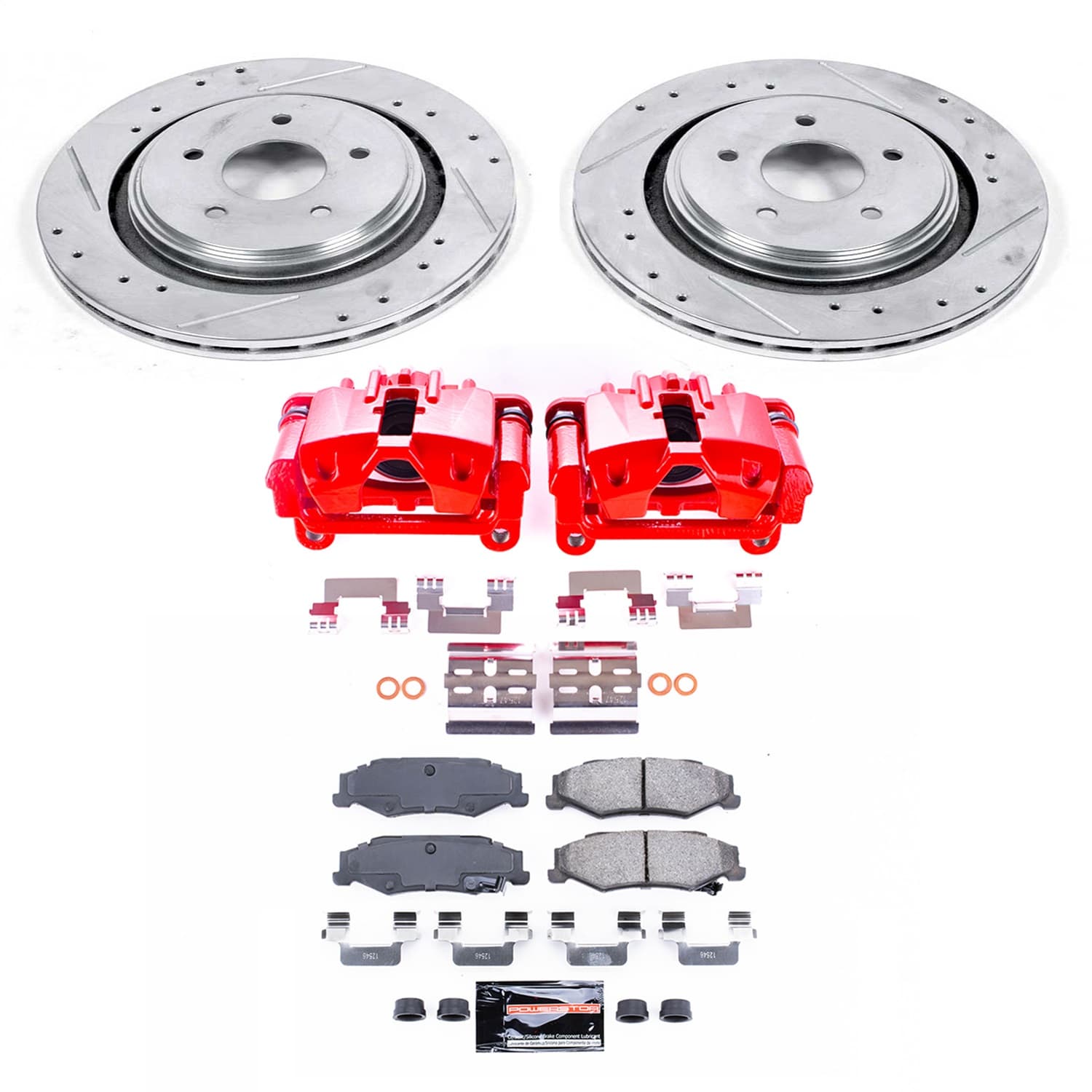 Power Stop - KC5159 - Rear - Disc Brake Pad/Caliper and Rotor Kit image 1