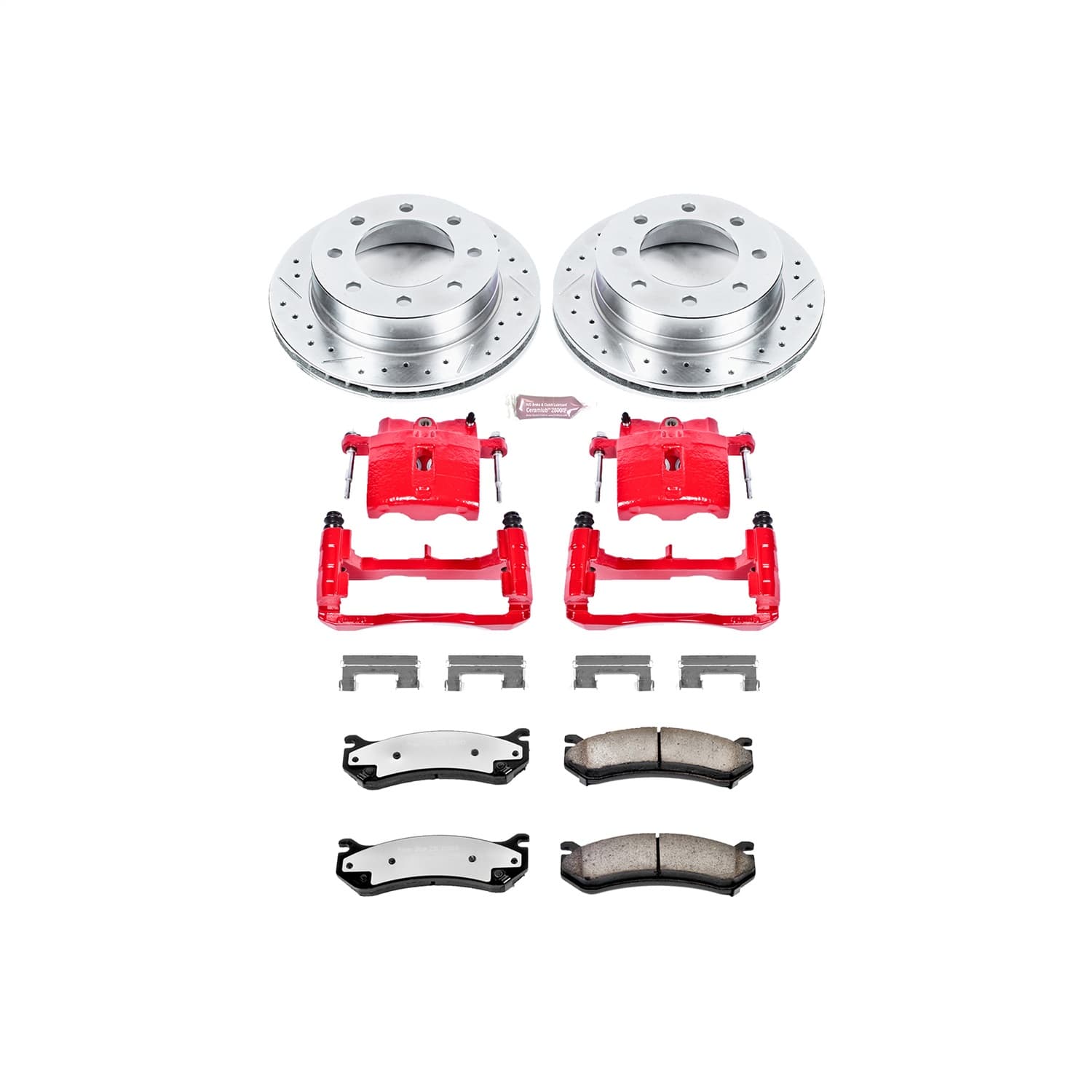 Power Stop - KC5190-36 - Rear - Disc Brake Pad/Caliper and Rotor Kit image 1