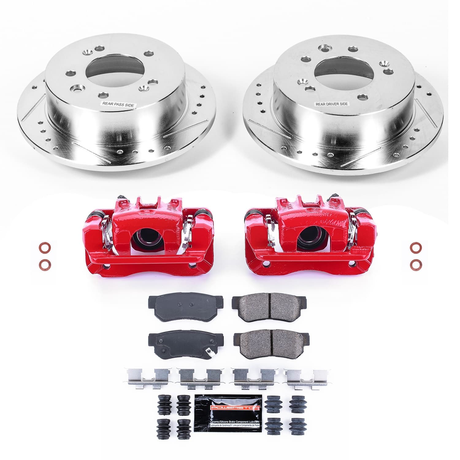 Power Stop - KC5210 - Rear - Disc Brake Pad/Caliper and Rotor Kit image 1
