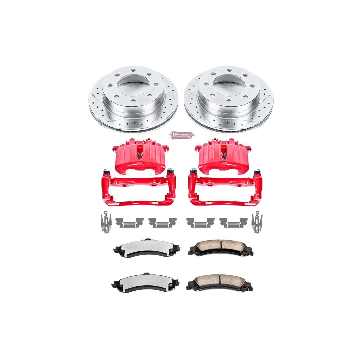 Power Stop - KC5225-36 - Rear - Disc Brake Pad/Caliper and Rotor Kit image 1