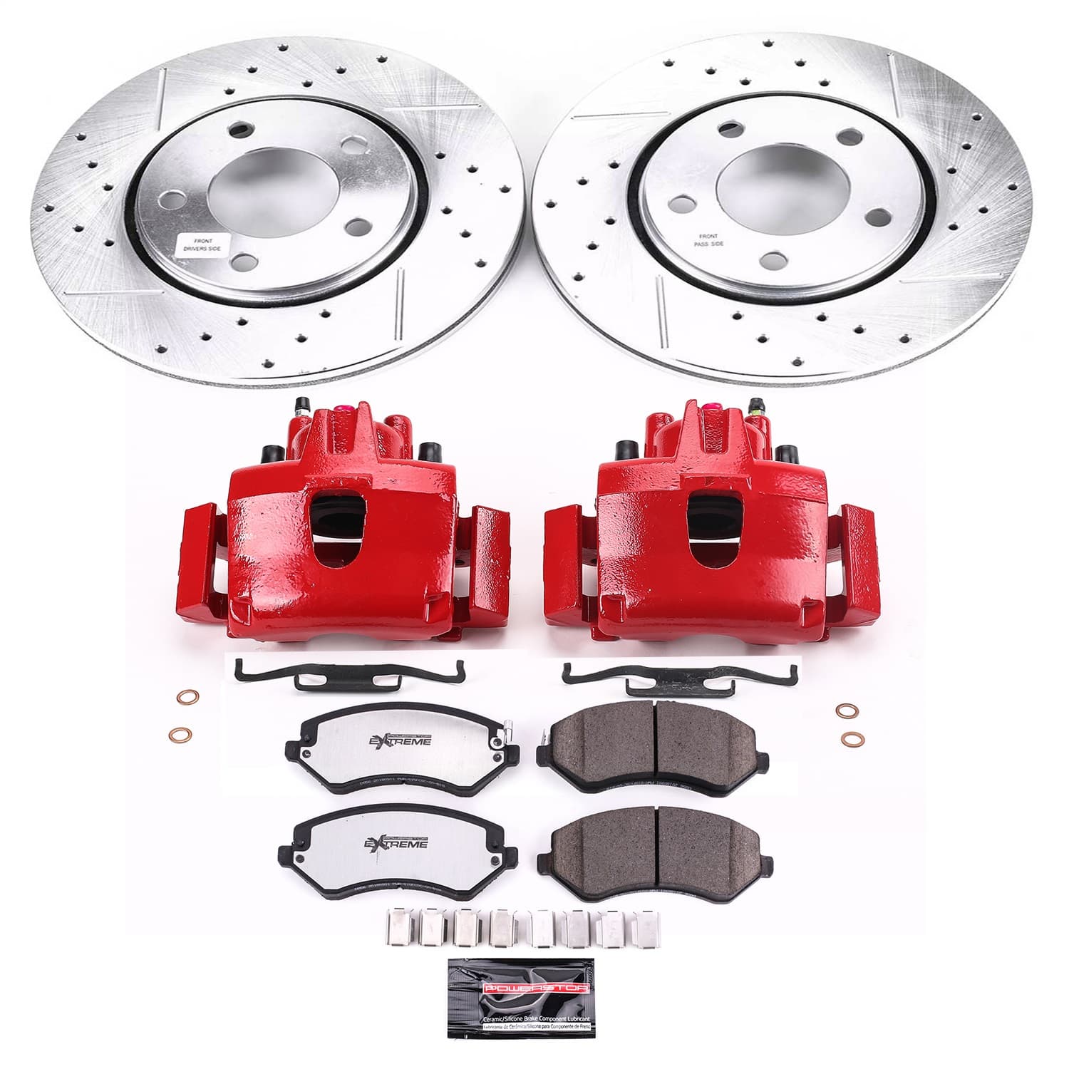 Power Stop - KC5244B-36 - Front - Disc Brake Pad/Caliper and Rotor Kit image 1