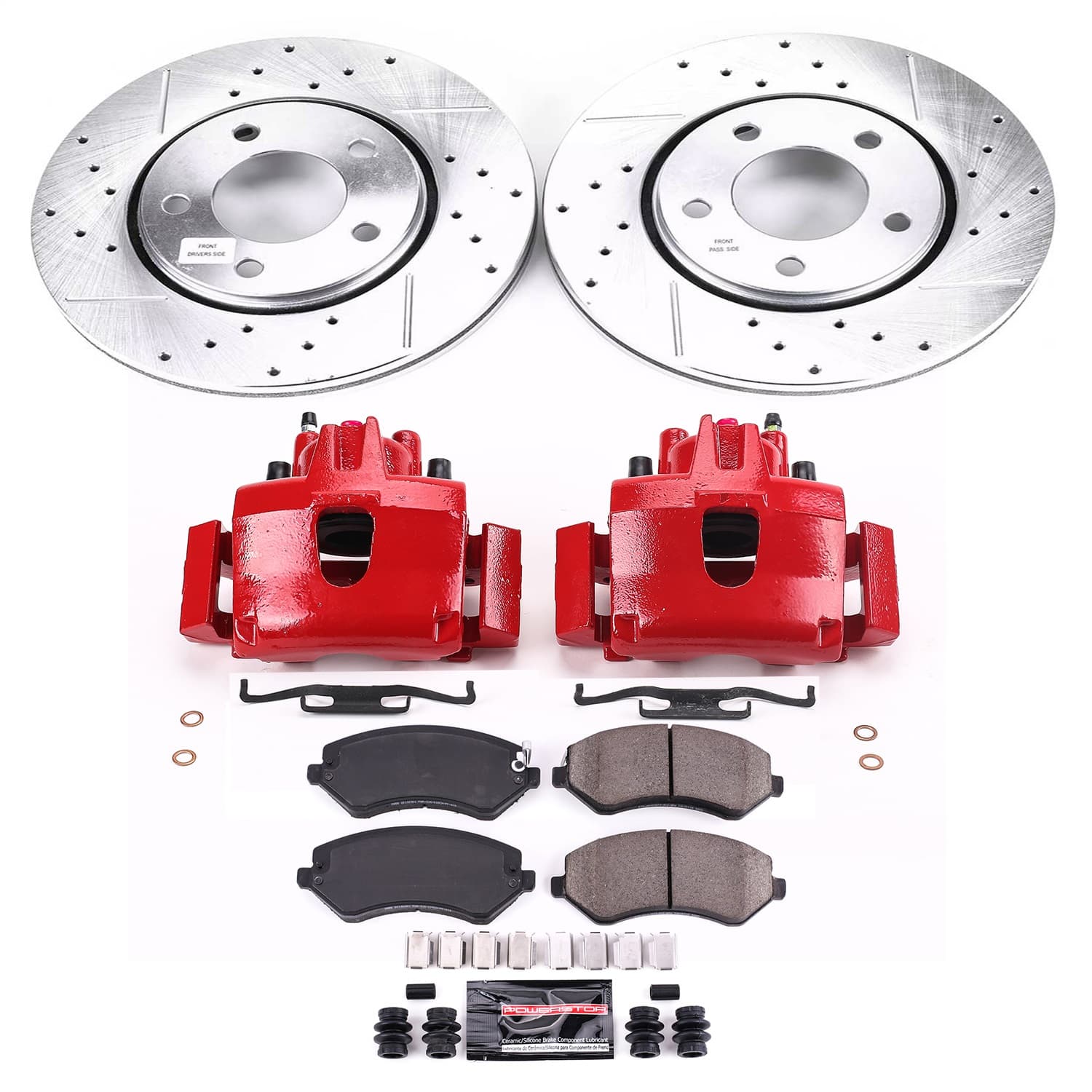 Power Stop - KC5244B - Front - Disc Brake Pad/Caliper and Rotor Kit image 1