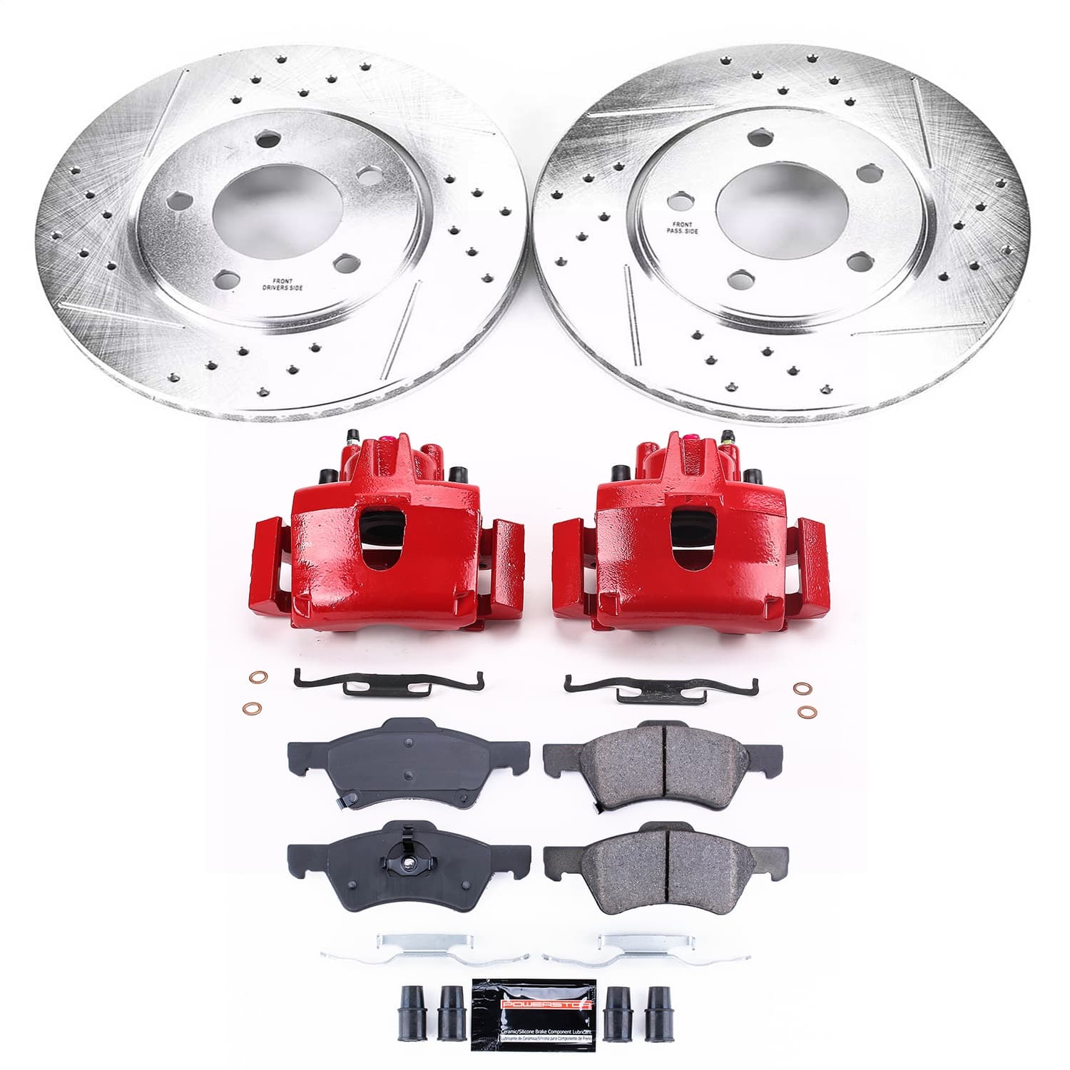 Power Stop - KC5247 - Front - Disc Brake Pad/Caliper and Rotor Kit image 1