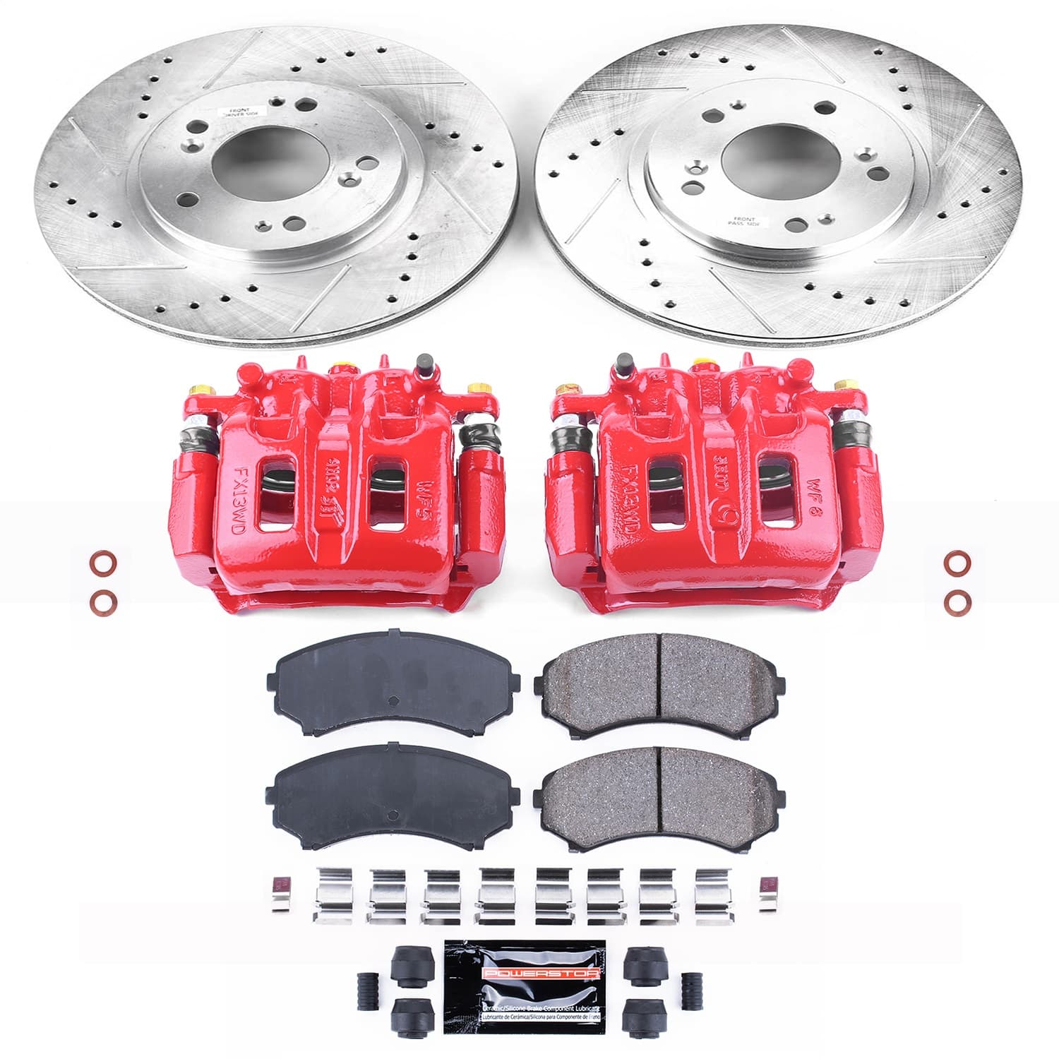 Power Stop - KC5258 - Front - Disc Brake Pad/Caliper and Rotor Kit image 1