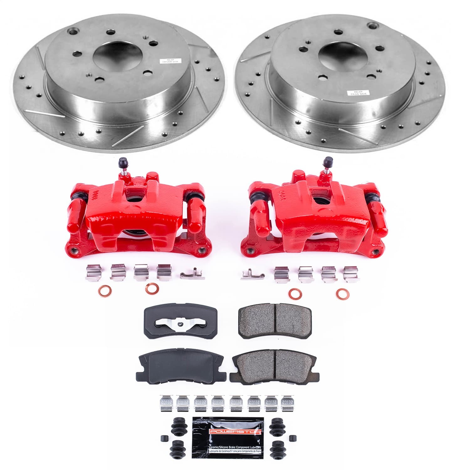 Power Stop - KC5260 - Rear - Disc Brake Pad/Caliper and Rotor Kit image 1