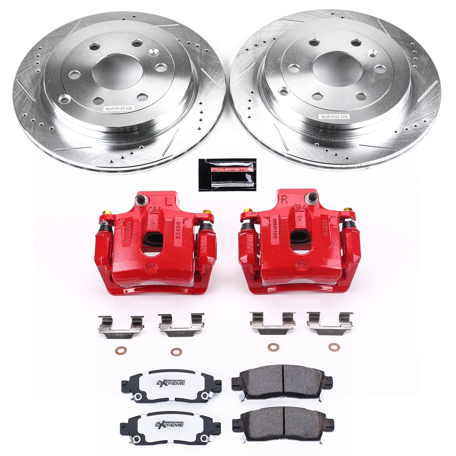 Power Stop - KC5262-26 - Rear - Disc Brake Pad/Caliper and Rotor Kit image 1