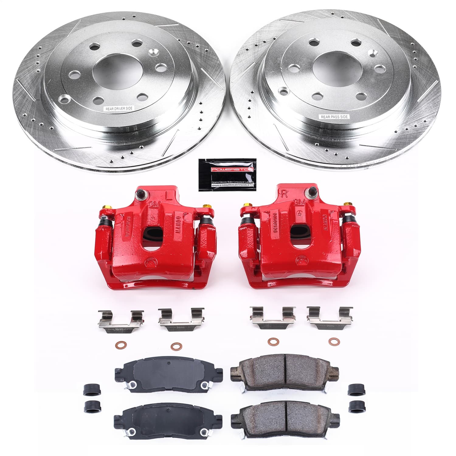 Power Stop - KC5262 - Rear - Disc Brake Pad/Caliper and Rotor Kit image 1