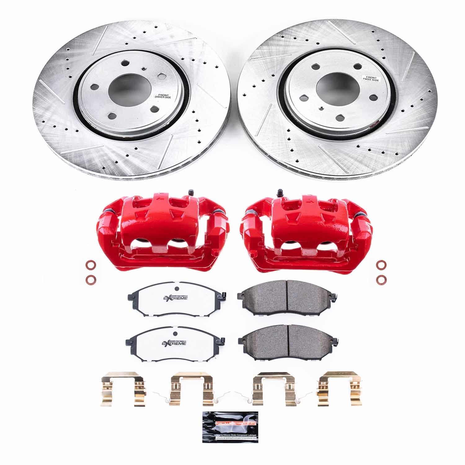 Power Stop - KC5264-26 - Front - Disc Brake Pad/Caliper and Rotor Kit image 1