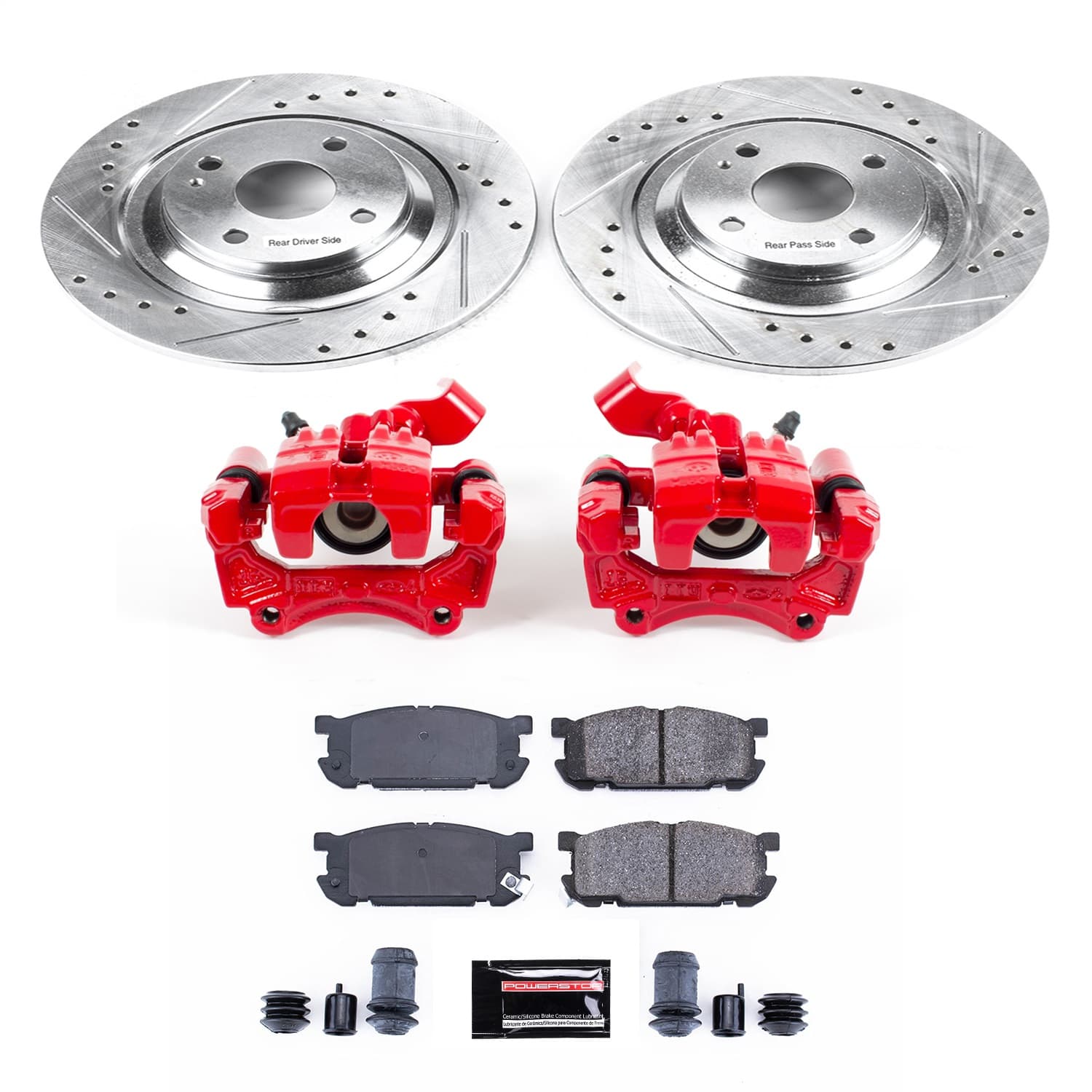 Power Stop - KC5267 - Rear - Disc Brake Pad/Caliper and Rotor Kit image 1