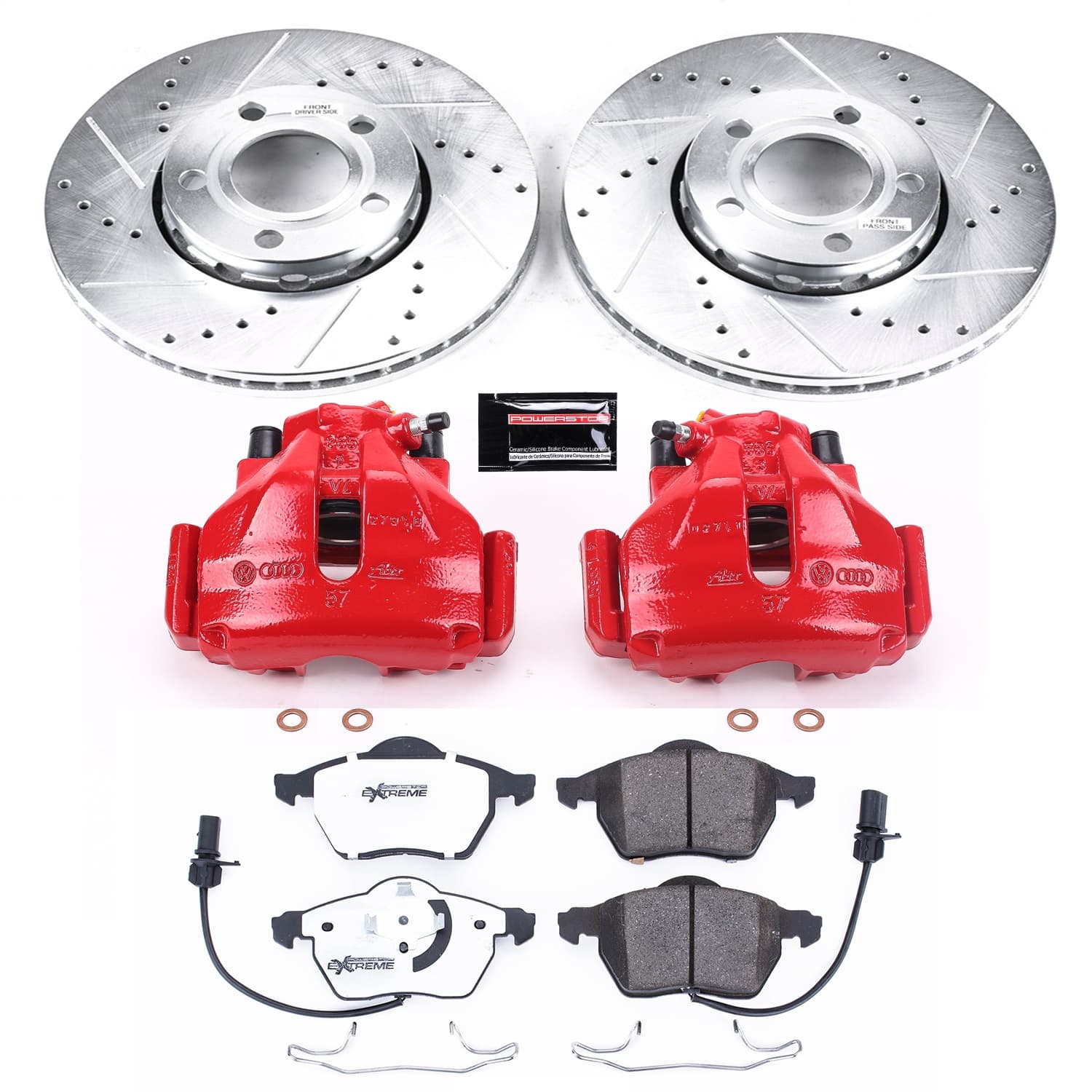 Power Stop - KC528-26 - Front - Disc Brake Pad/Caliper and Rotor Kit image 1