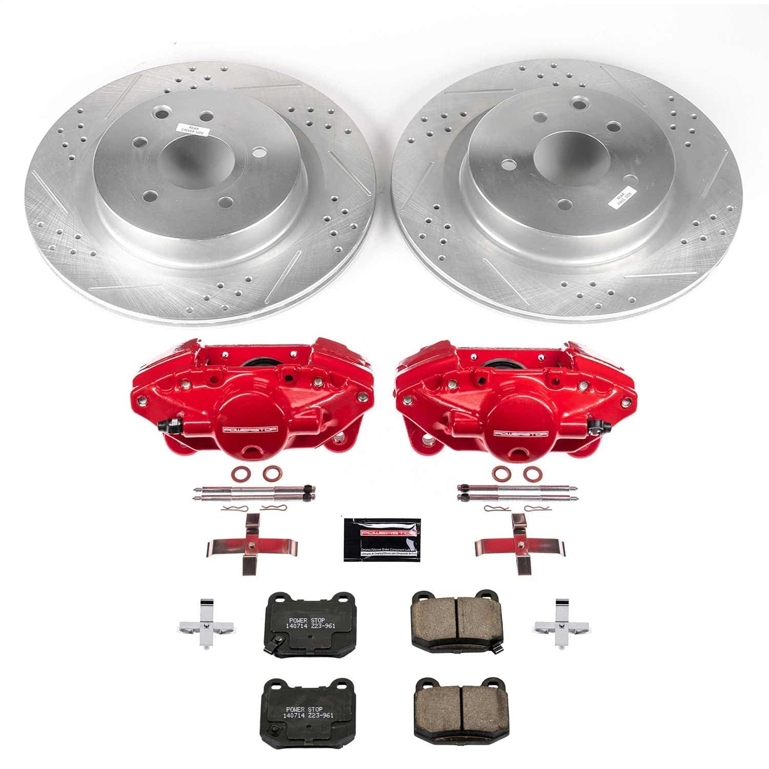 Power Stop - KC5303 - Rear - Disc Brake Pad/Caliper and Rotor Kit image 1