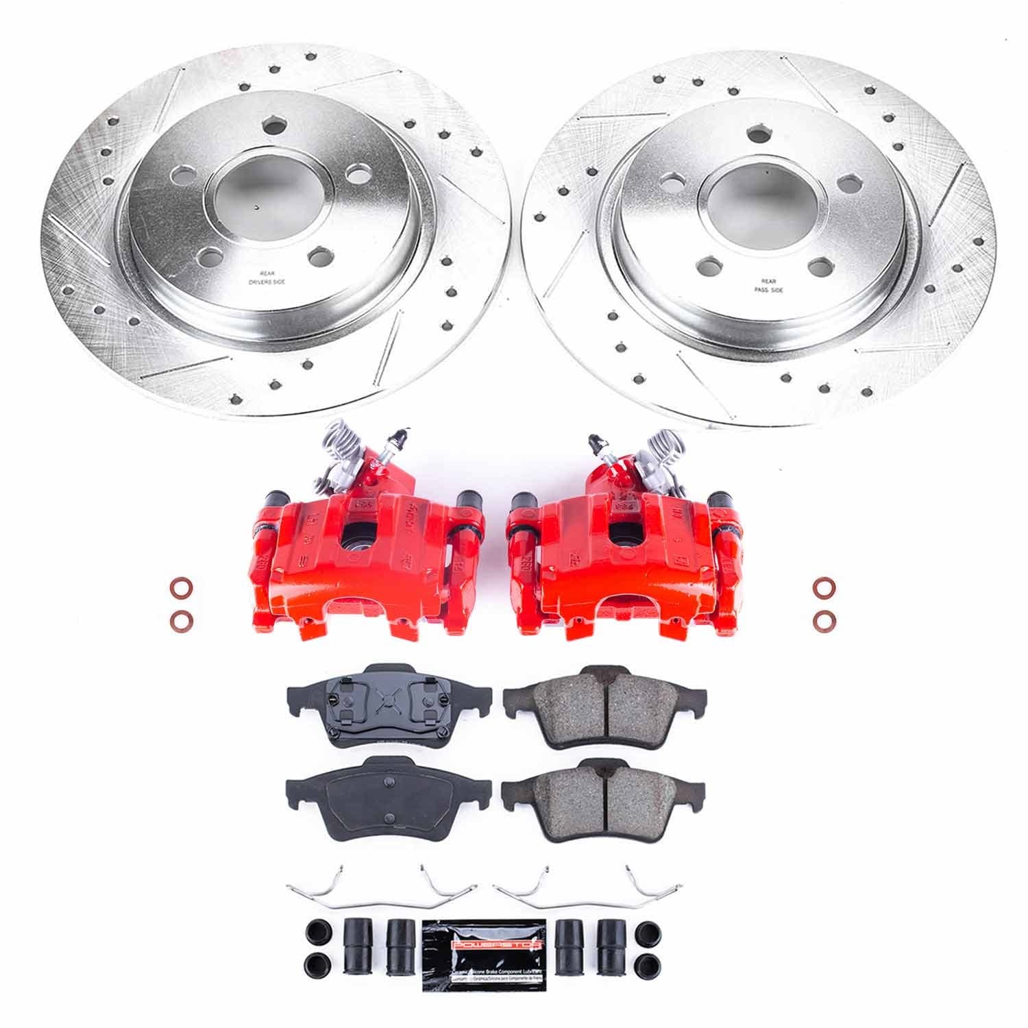 Power Stop - KC5309A - Rear - Disc Brake Pad/Caliper and Rotor Kit image 1