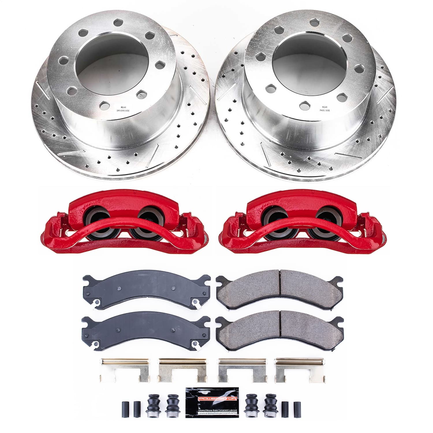 Power Stop - KC5337 - Rear - Disc Brake Pad/Caliper and Rotor Kit image 1