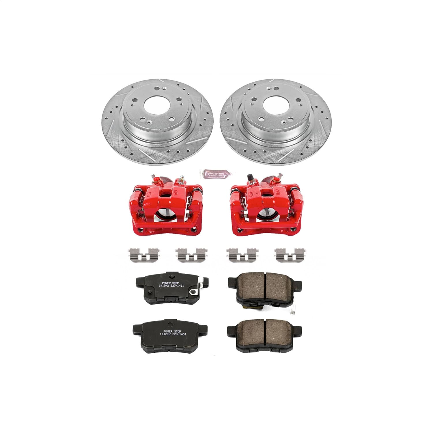 Power Stop - KC5368 - Rear - Disc Brake Pad/Caliper and Rotor Kit image 1