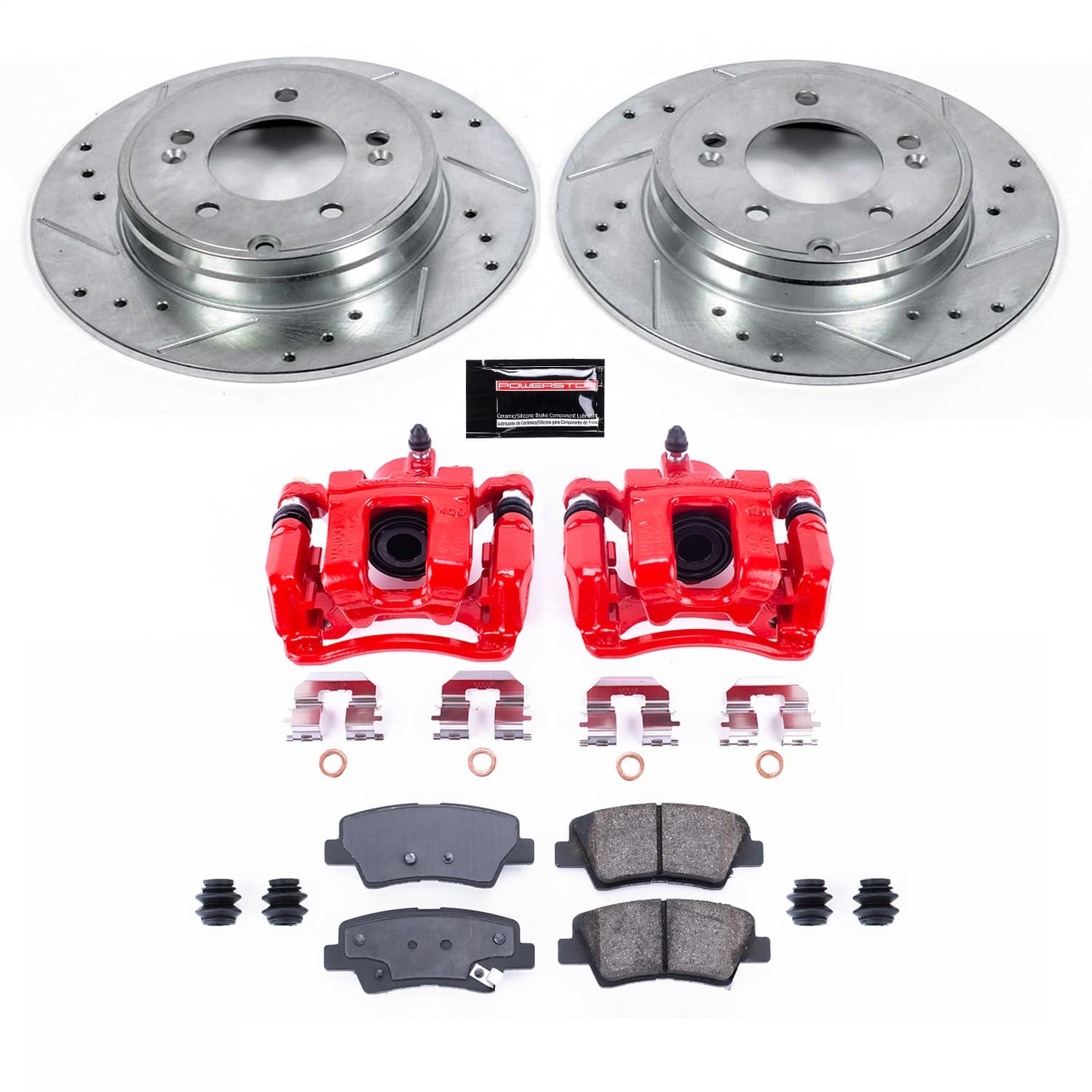 Power Stop - KC5381 - Rear - Disc Brake Pad/Caliper and Rotor Kit image 1