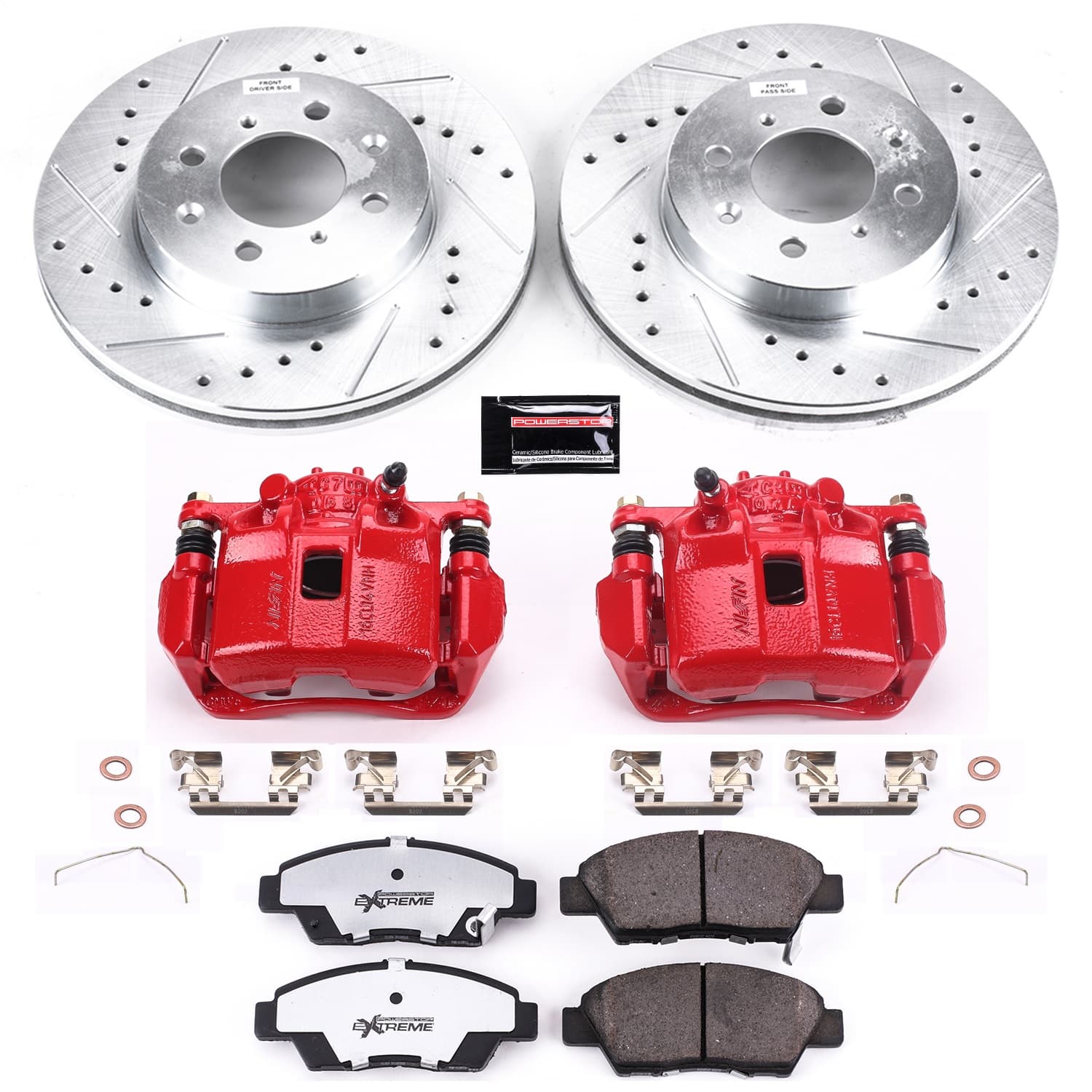Power Stop - KC5382-26 - Front - Disc Brake Pad/Caliper and Rotor Kit image 1