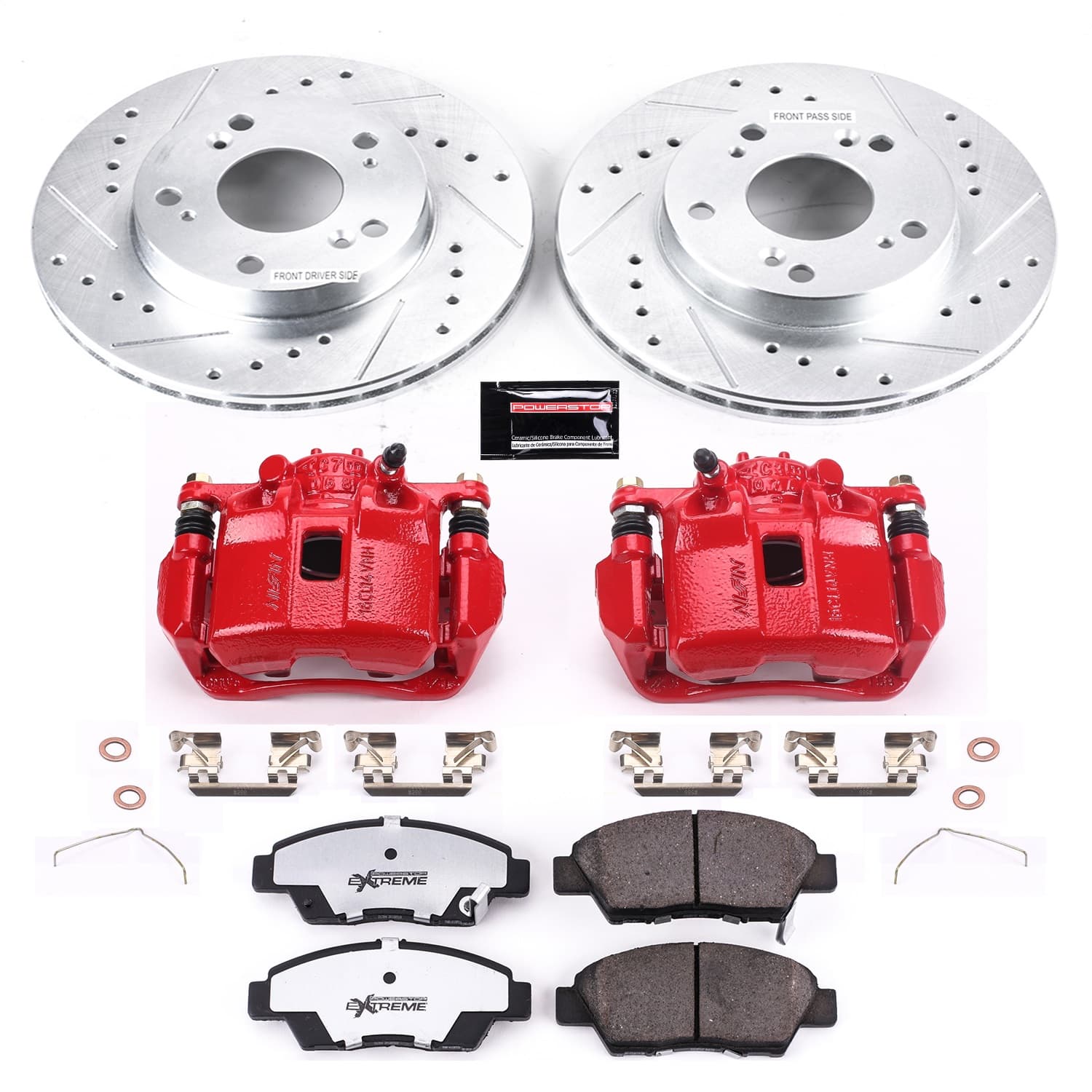 Power Stop - KC5400-26 - Front - Disc Brake Pad/Caliper and Rotor Kit image 1