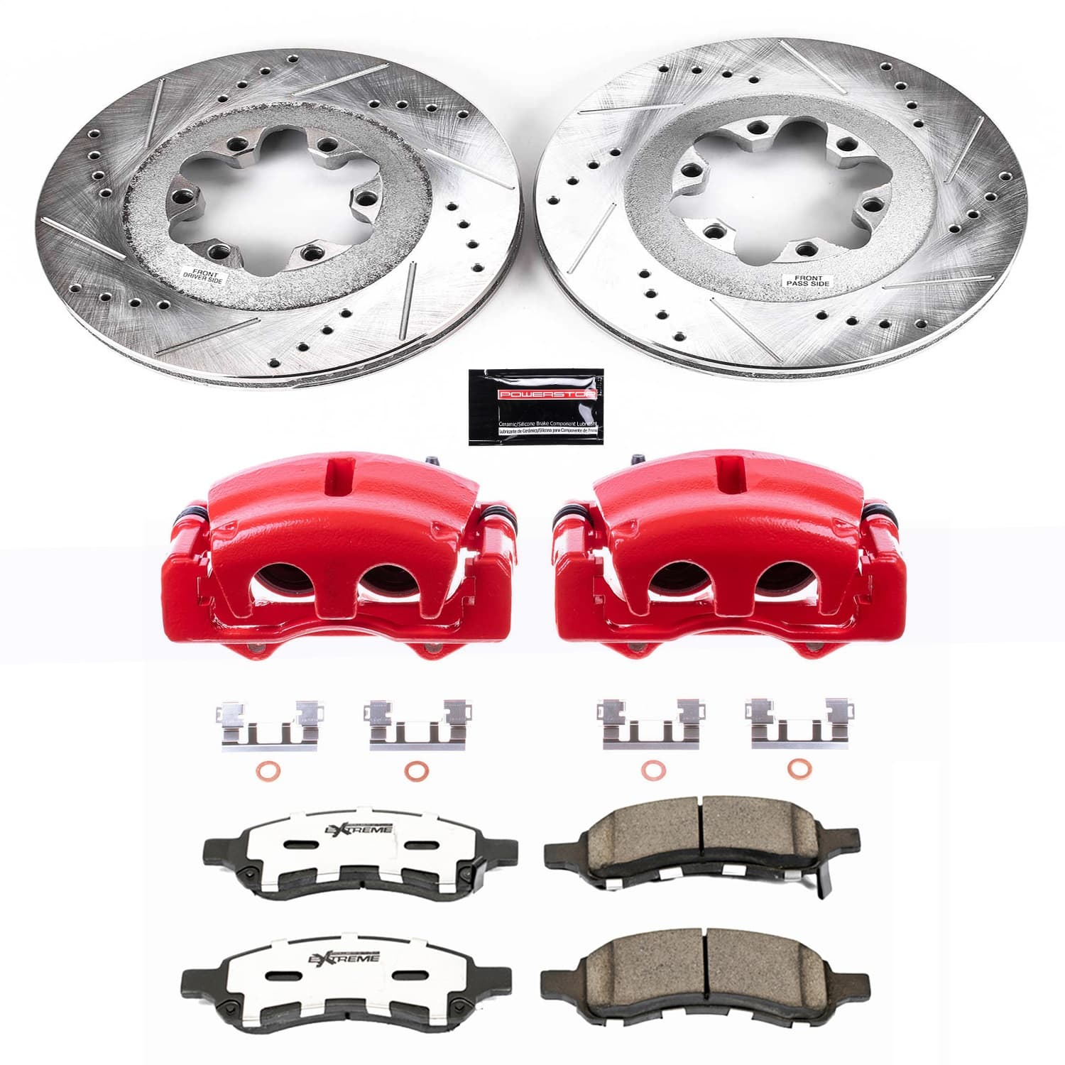 Power Stop - KC5405-26 - Front - Disc Brake Pad/Caliper and Rotor Kit image 1