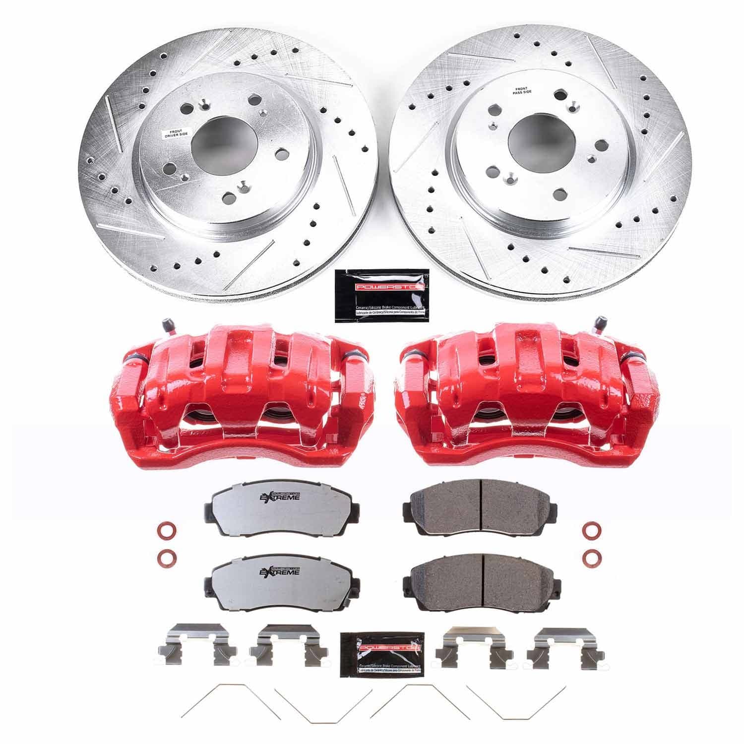 Power Stop - KC5432-26 - Front - Disc Brake Pad/Caliper and Rotor Kit image 1