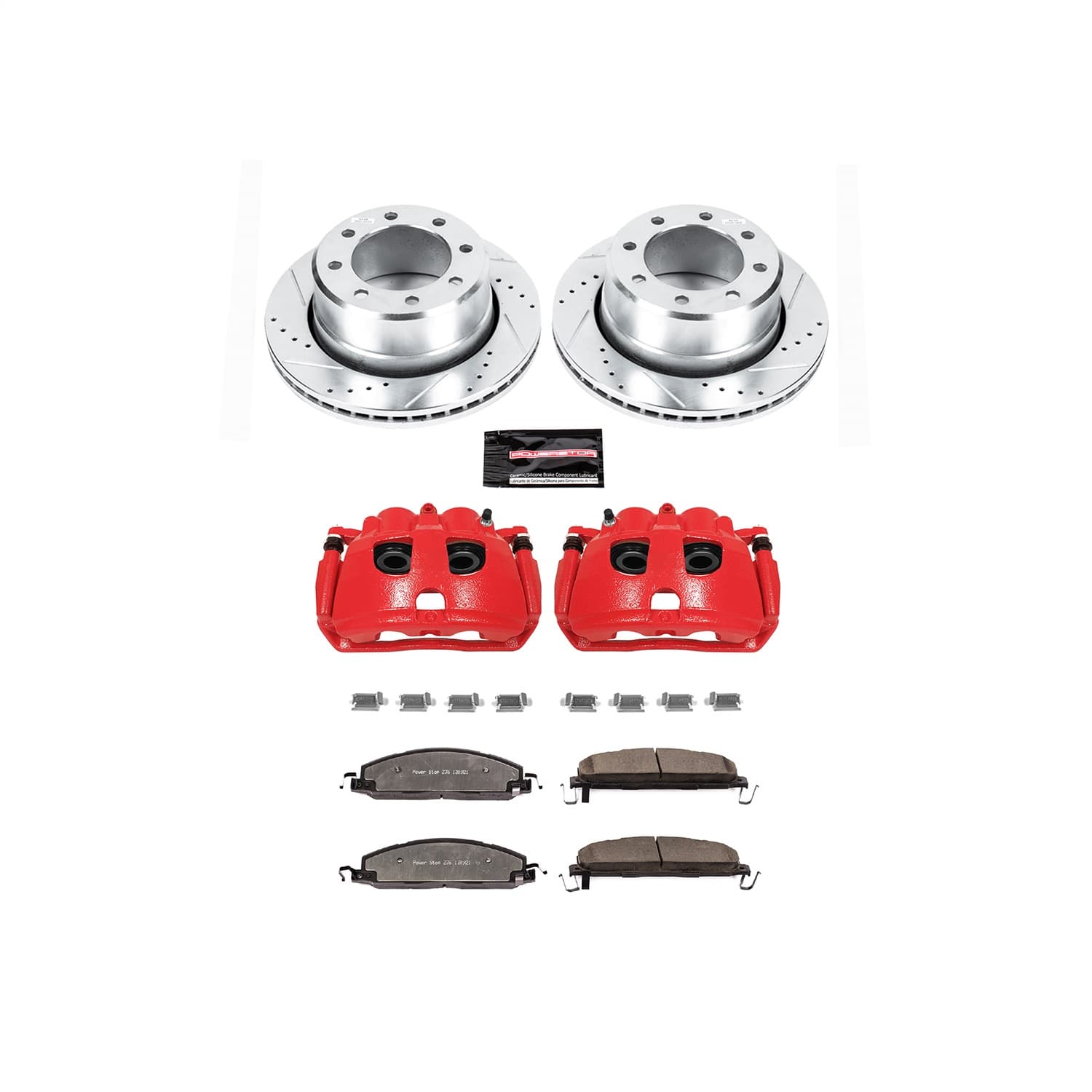 Power Stop - KC5487-36 - Rear - Disc Brake Pad/Caliper and Rotor Kit image 1