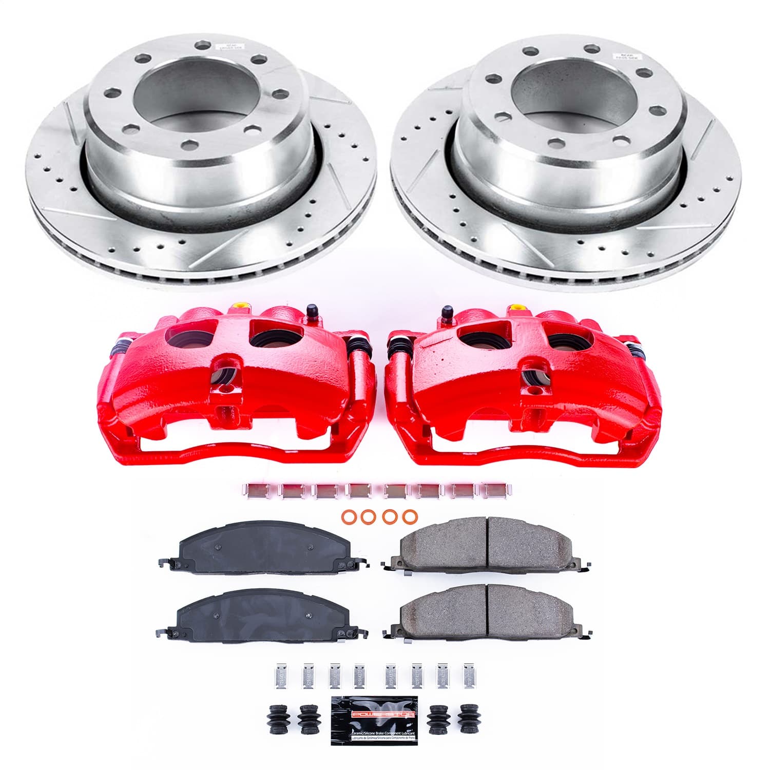 Power Stop - KC5487A - Rear - Disc Brake Pad/Caliper and Rotor Kit image 1