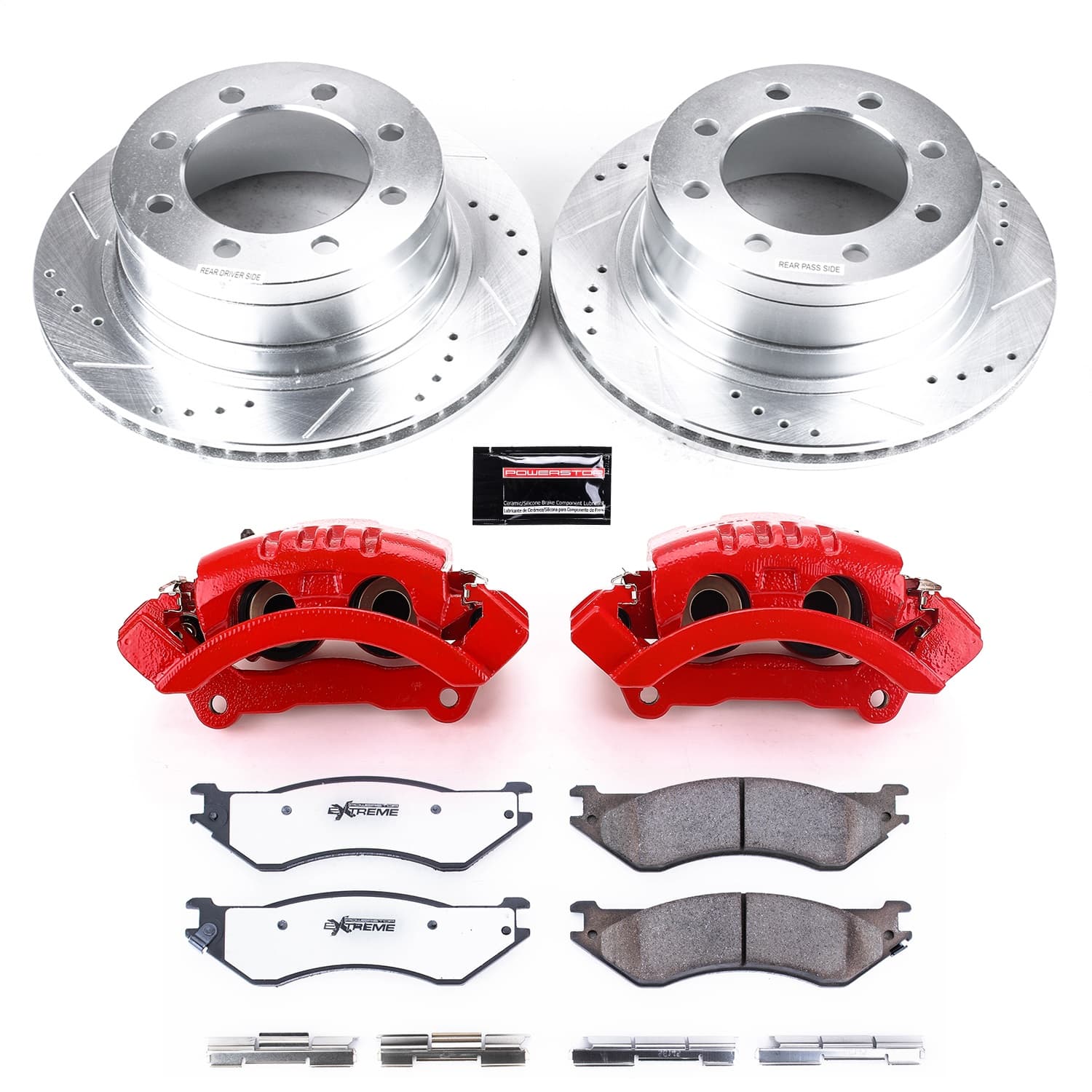 Power Stop - KC5490-36 - Rear - Disc Brake Pad/Caliper and Rotor Kit image 1