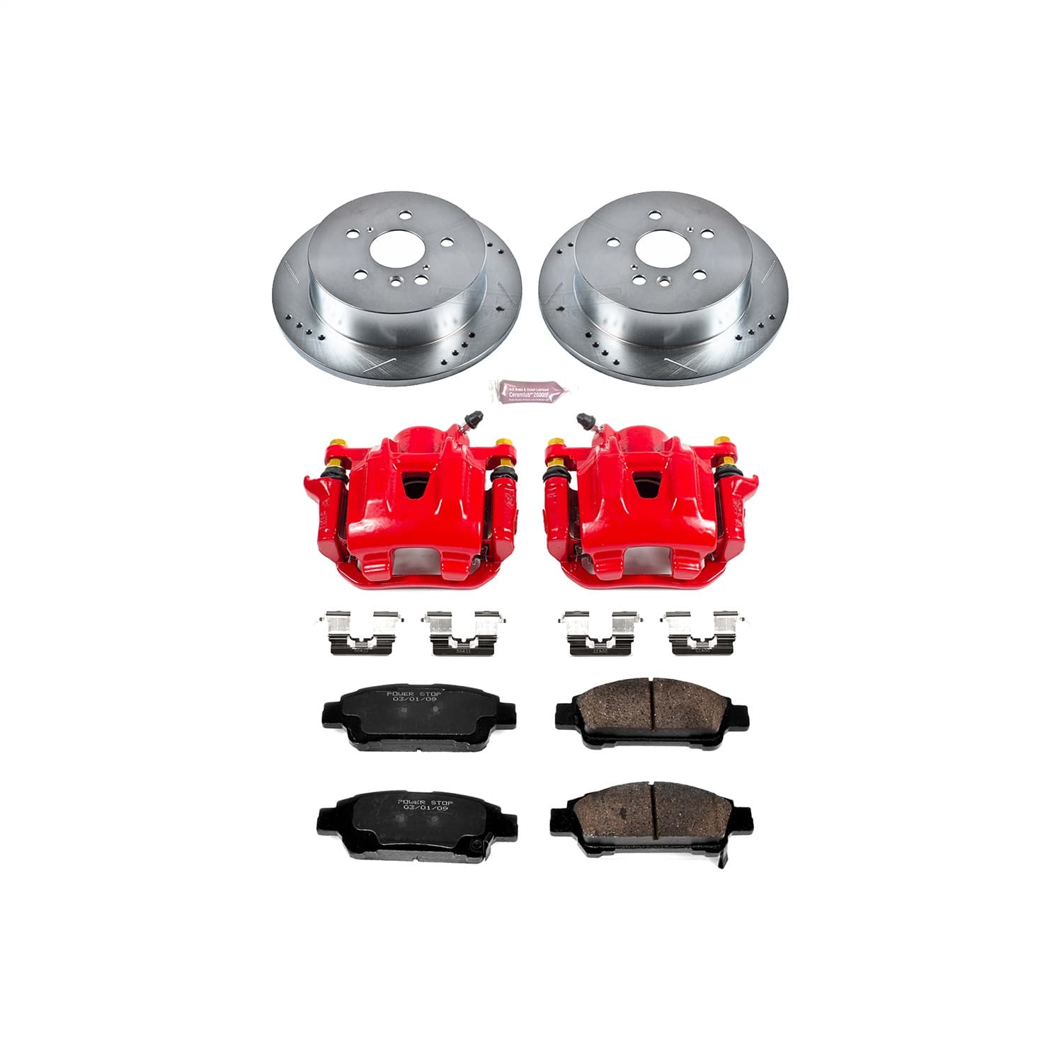 Power Stop - KC5498 - Rear - Disc Brake Pad/Caliper and Rotor Kit image 1