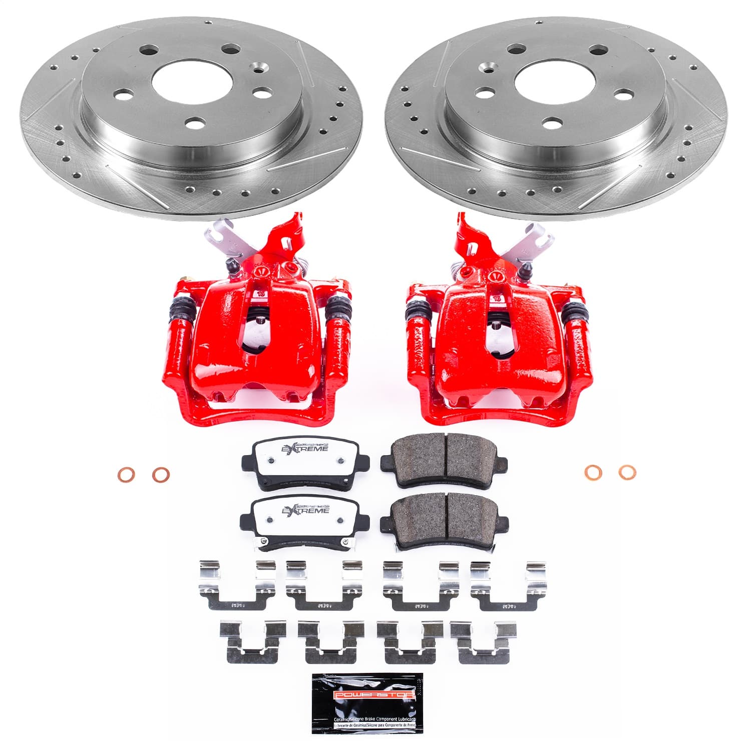 Power Stop - KC5531-26 - Rear - Disc Brake Pad/Caliper and Rotor Kit image 1