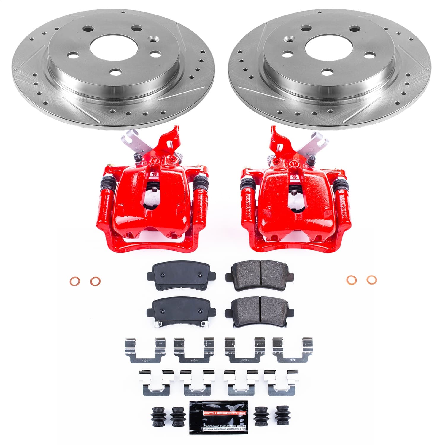 Power Stop - KC5531 - Rear - Disc Brake Pad/Caliper and Rotor Kit image 1