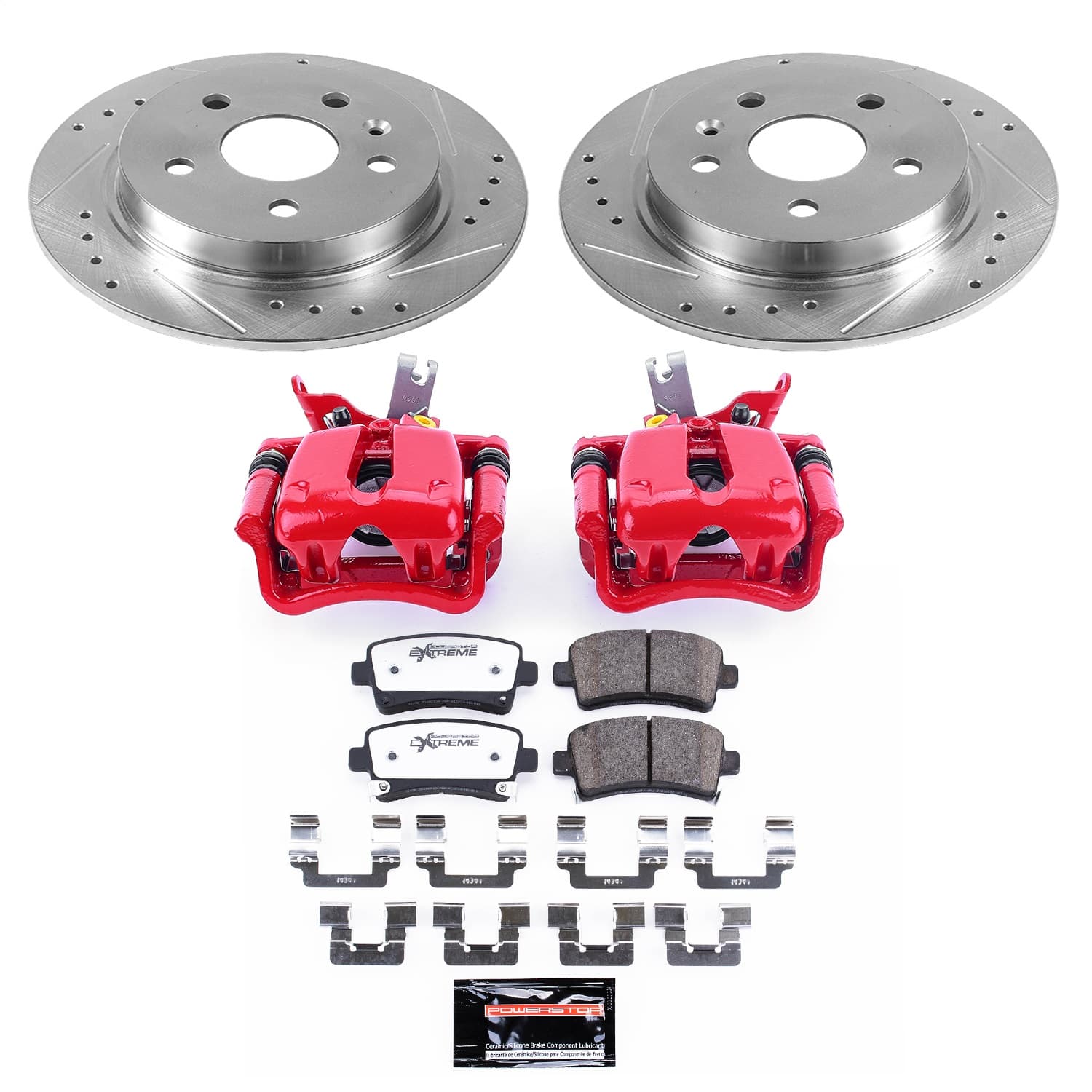 Power Stop - KC5531A-26 - Rear - Disc Brake Pad/Caliper and Rotor Kit image 1