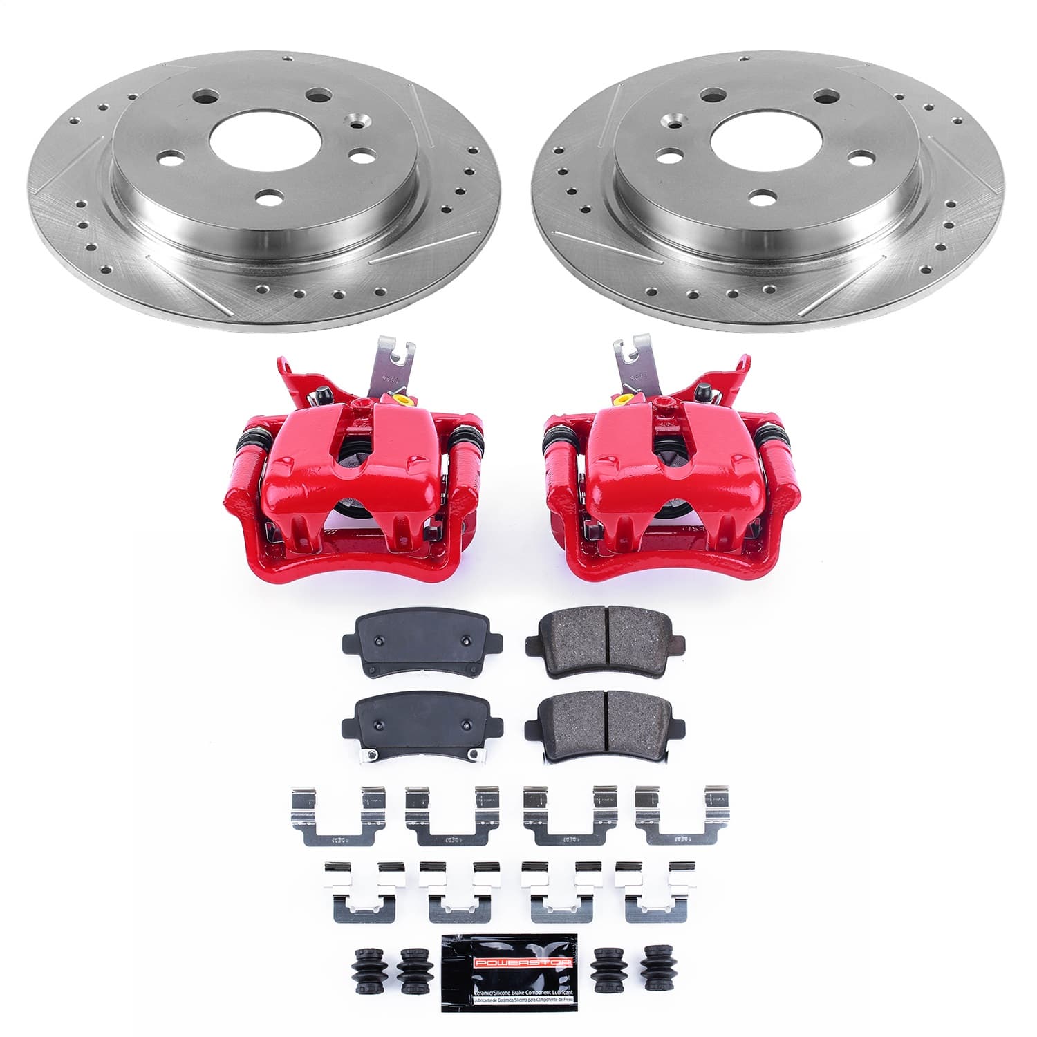 Power Stop - KC5531A - Rear - Disc Brake Pad/Caliper and Rotor Kit image 1