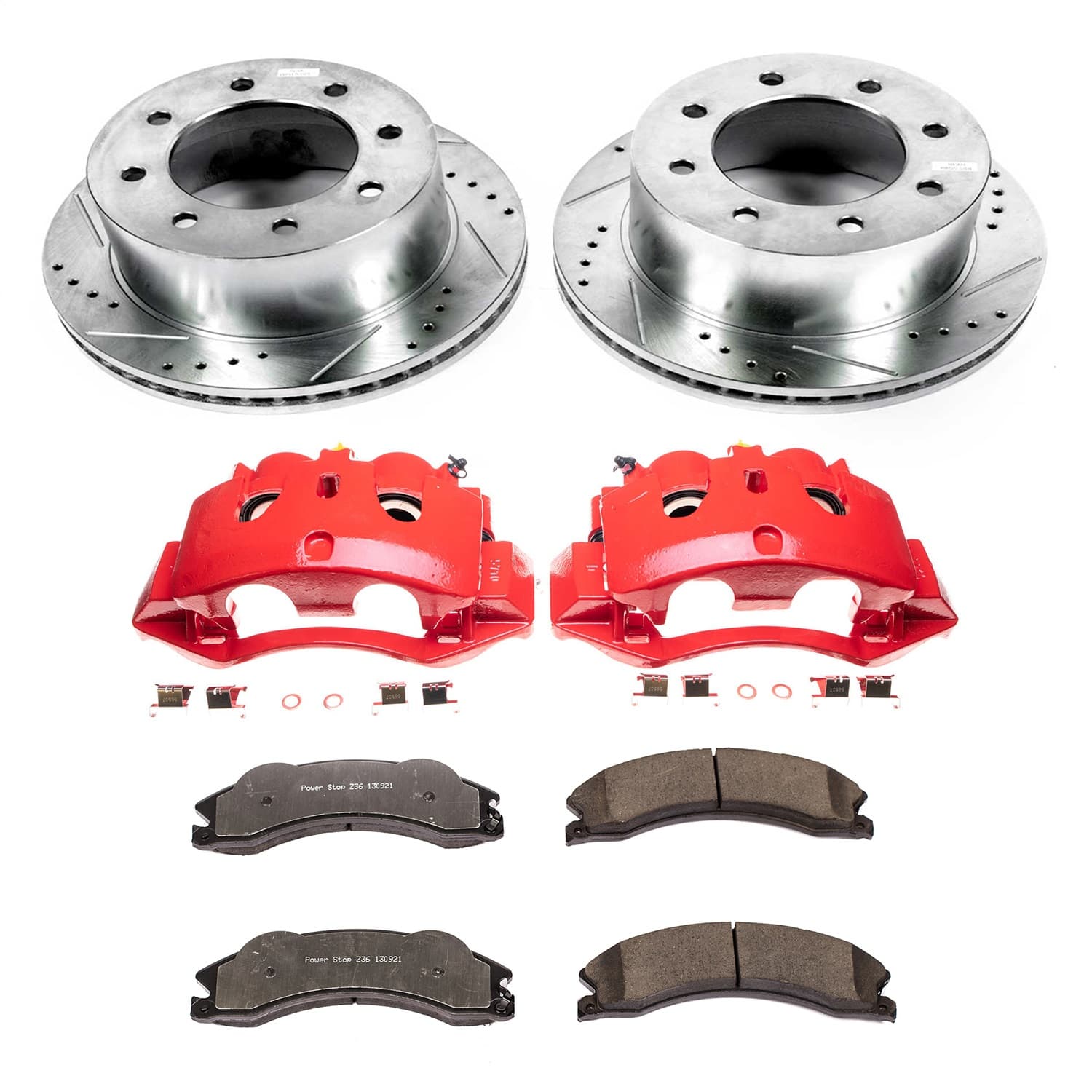 Power Stop - KC5562-36 - Rear - Disc Brake Pad/Caliper and Rotor Kit image 1