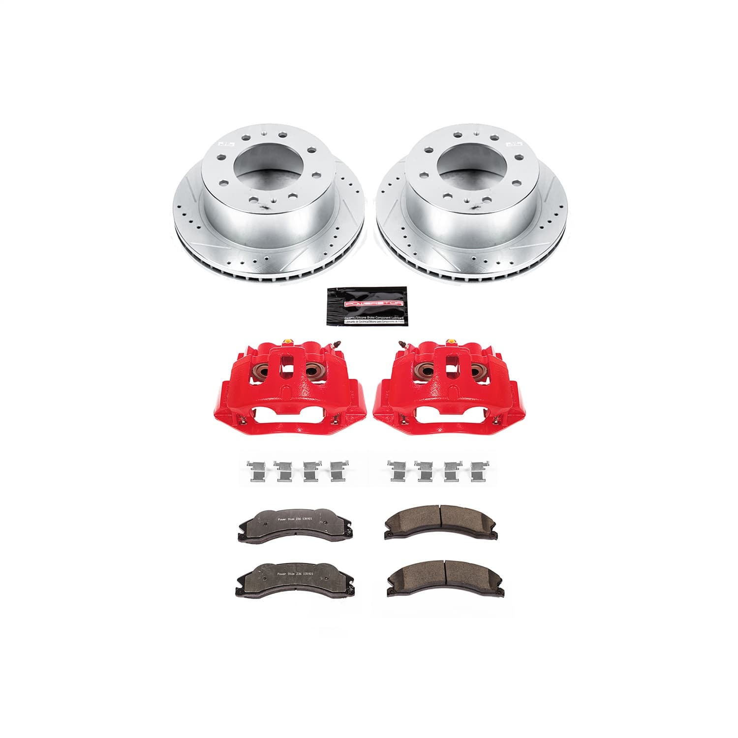 Power Stop - KC5563-36 - Rear - Disc Brake Pad/Caliper and Rotor Kit image 1